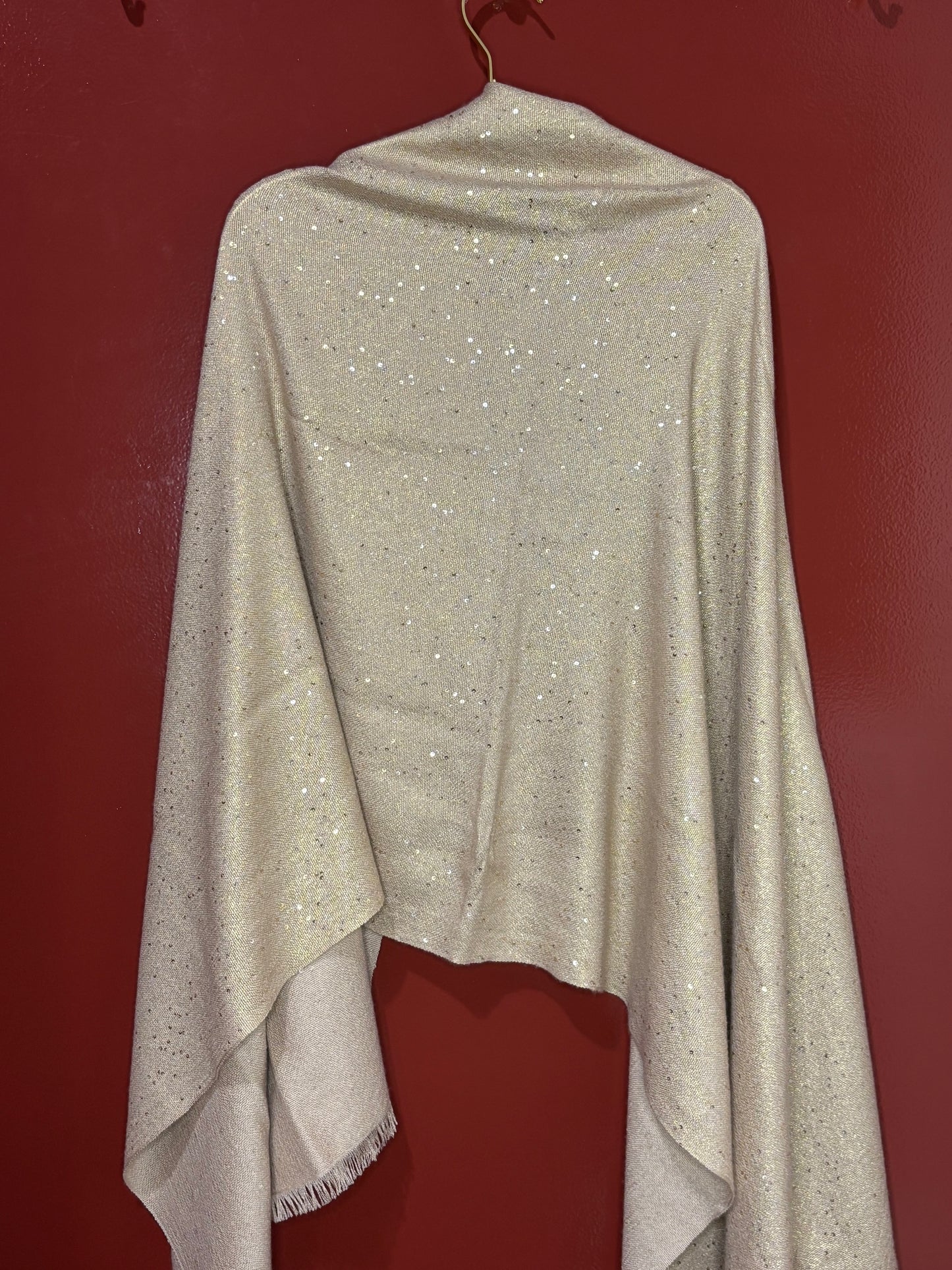 Brunello Cucinello Cashmere Rose Gold Scarf