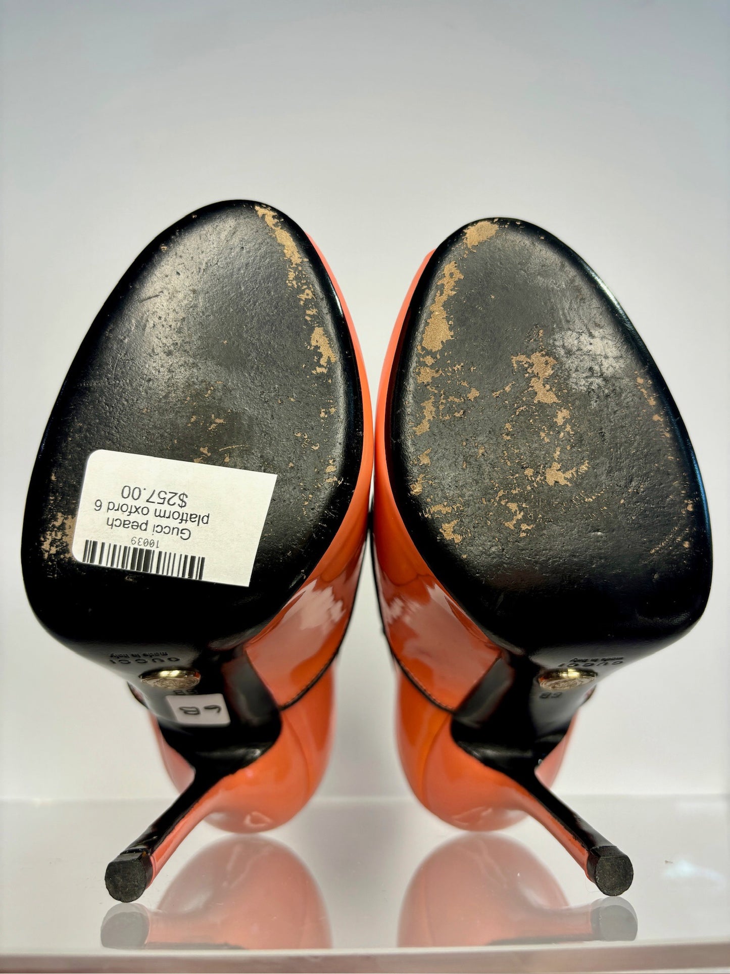Gucci peach platform oxford 6