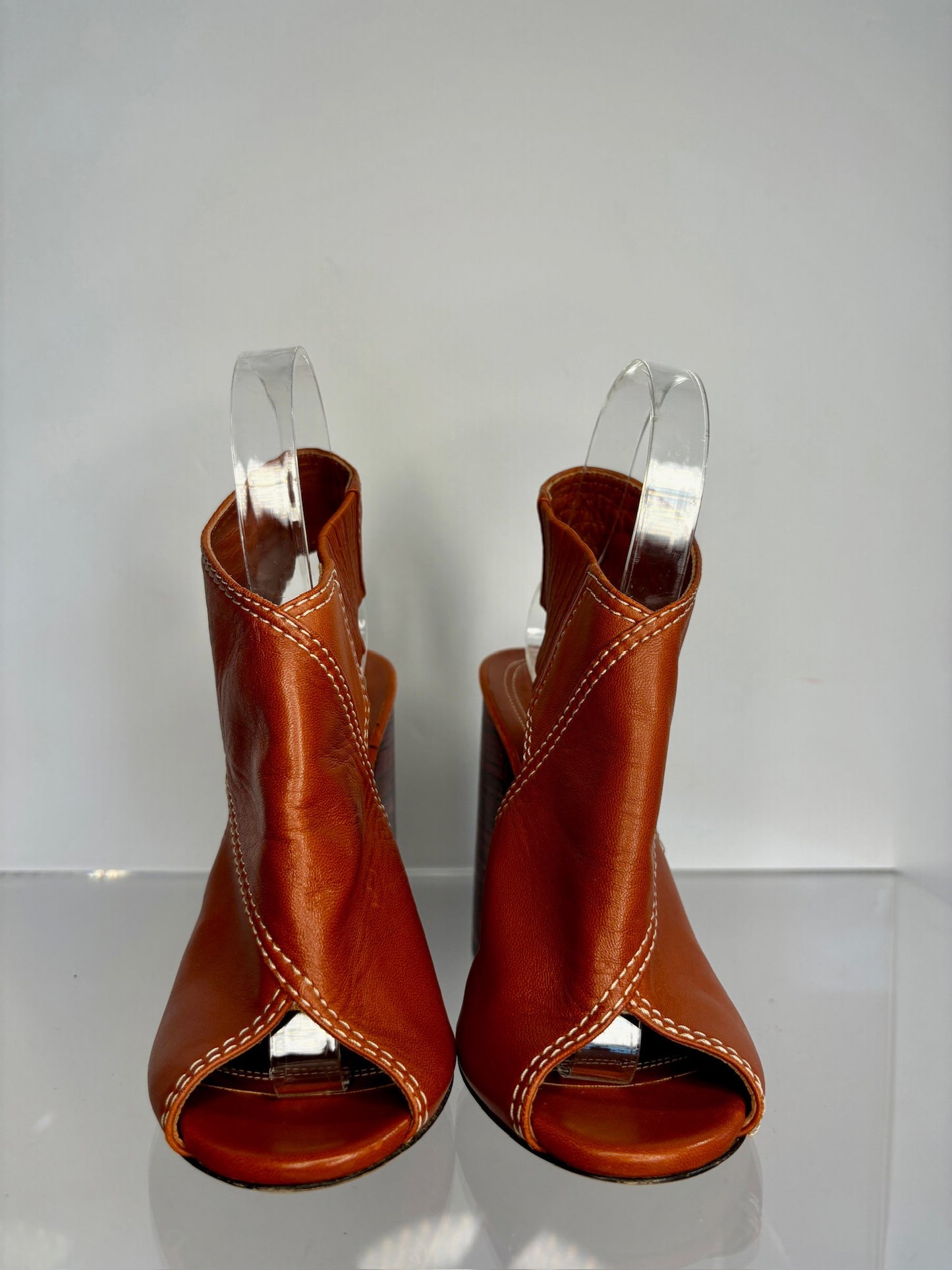 ellery platform heel sandal brown 36