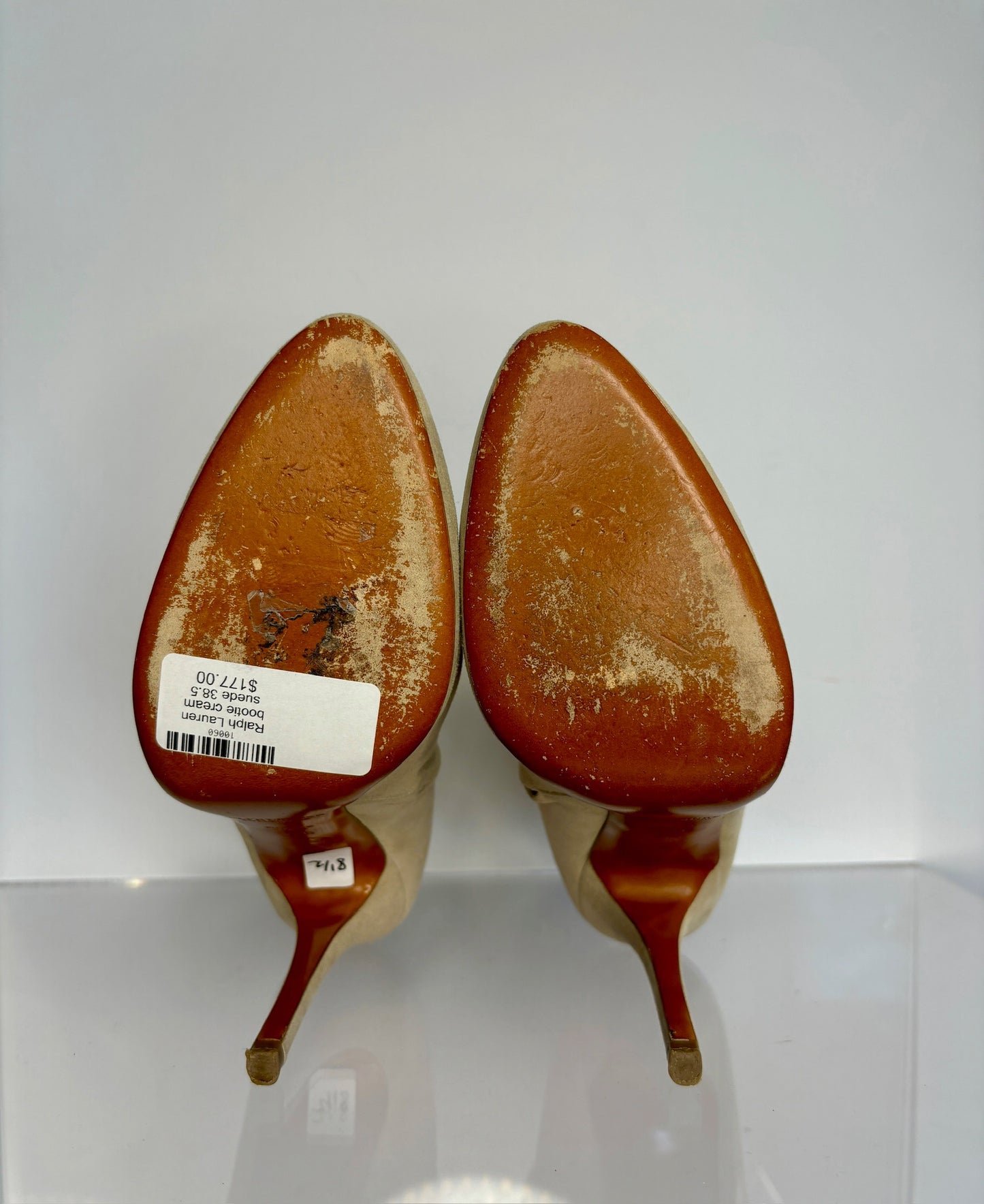 Ralph Lauren bootie cream suede 38.5