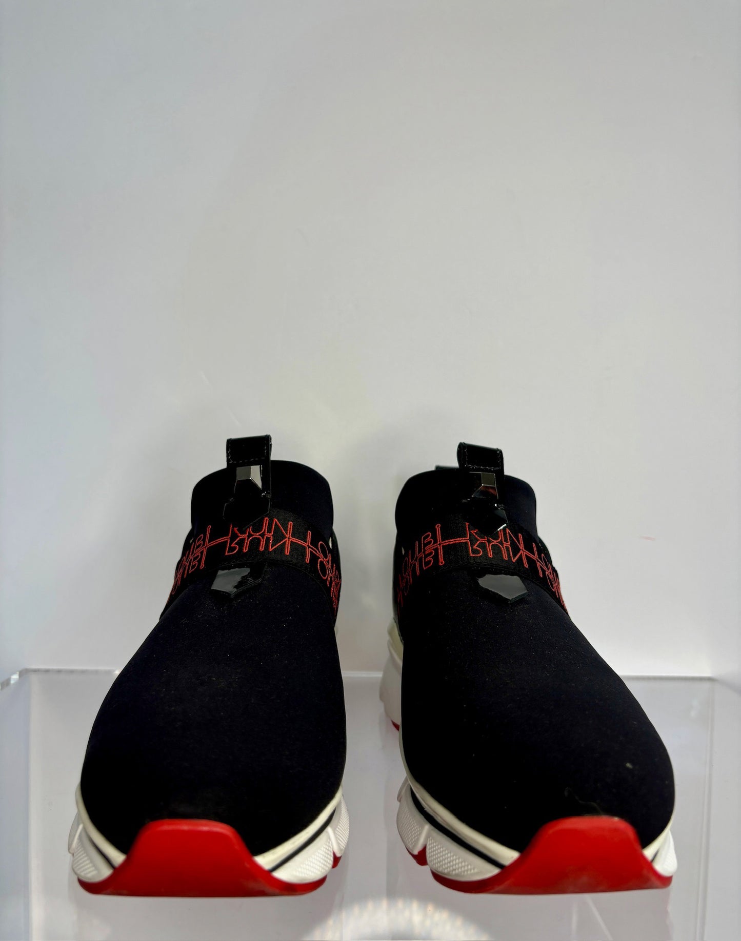 christian louboutin black sock sneaker 38 1/2