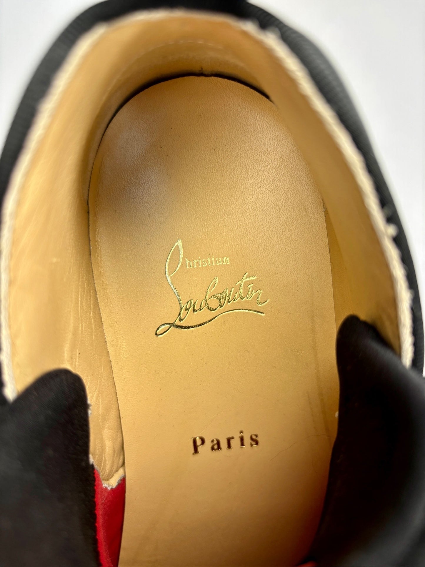christian louboutin black sock sneaker 38 1/2