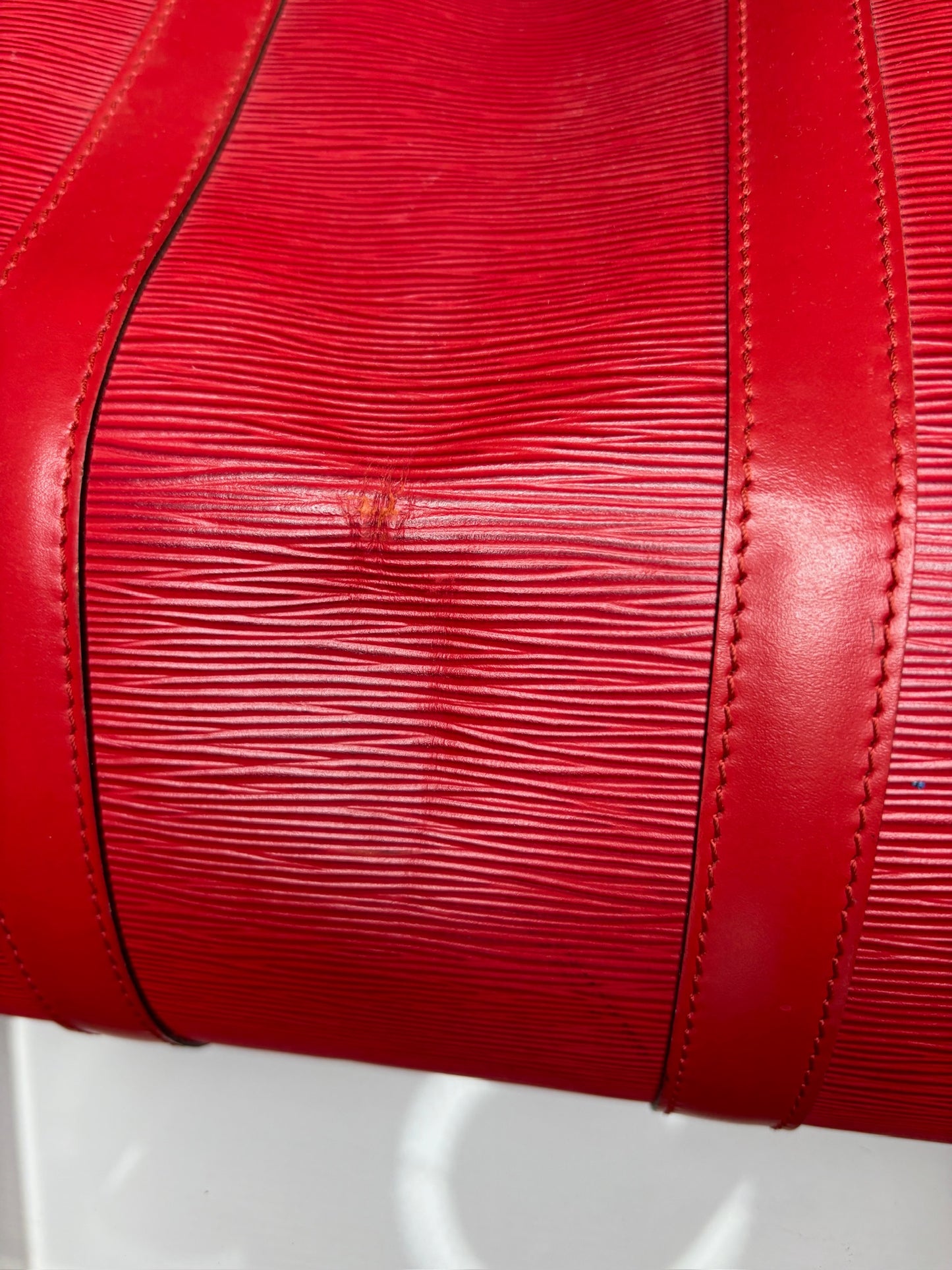 Louis Vuitton Duffle Red Epi