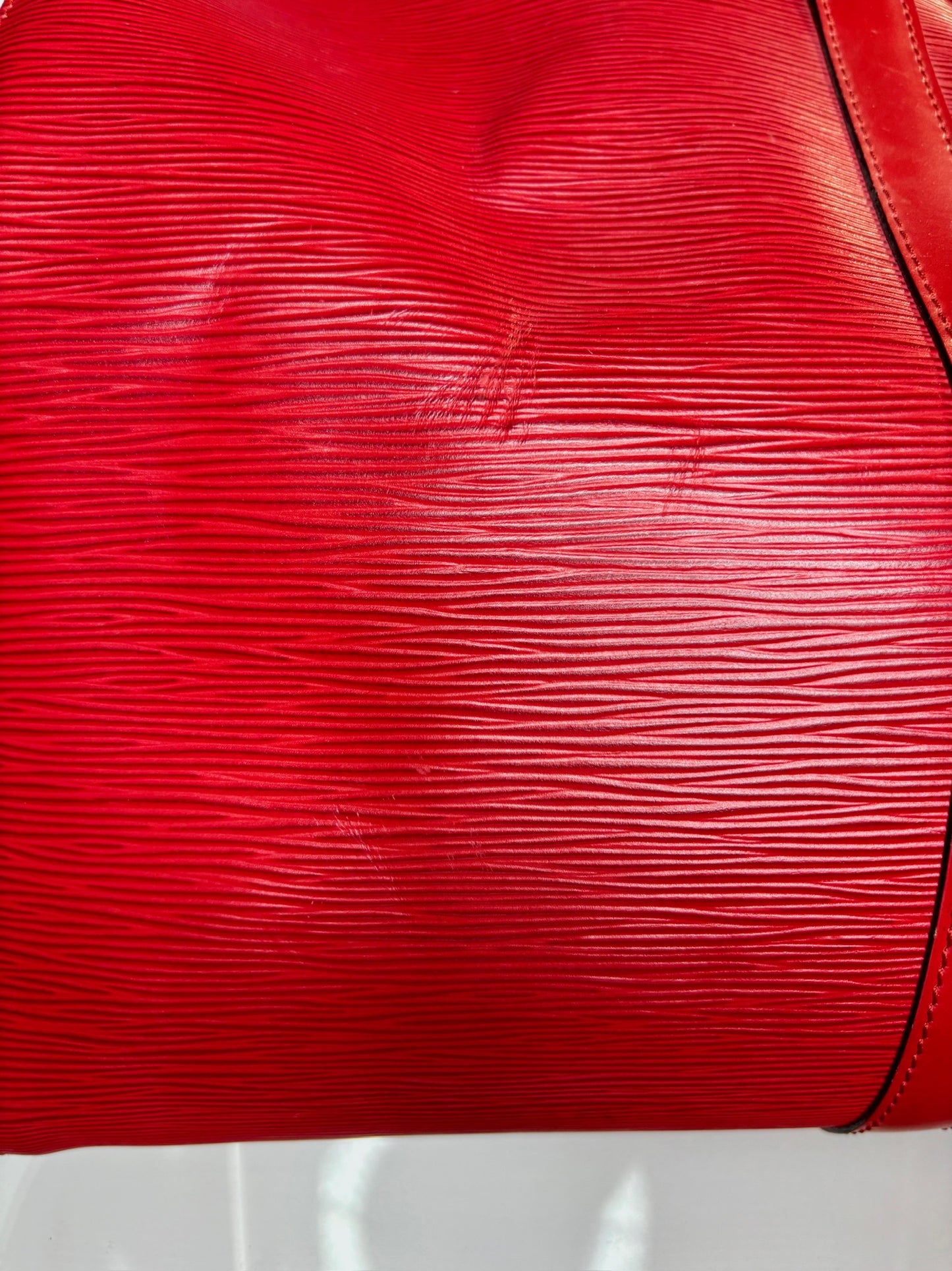 Louis Vuitton Duffle Red Epi