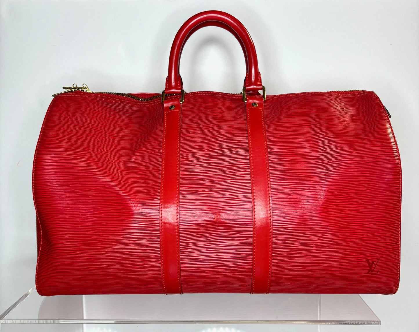 Louis Vuitton Duffle Red Epi