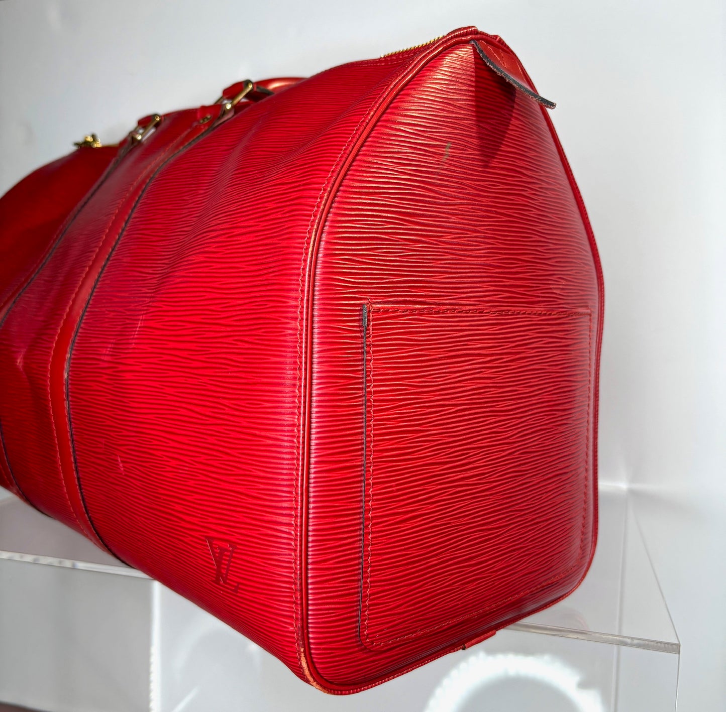Louis Vuitton Duffle Red Epi