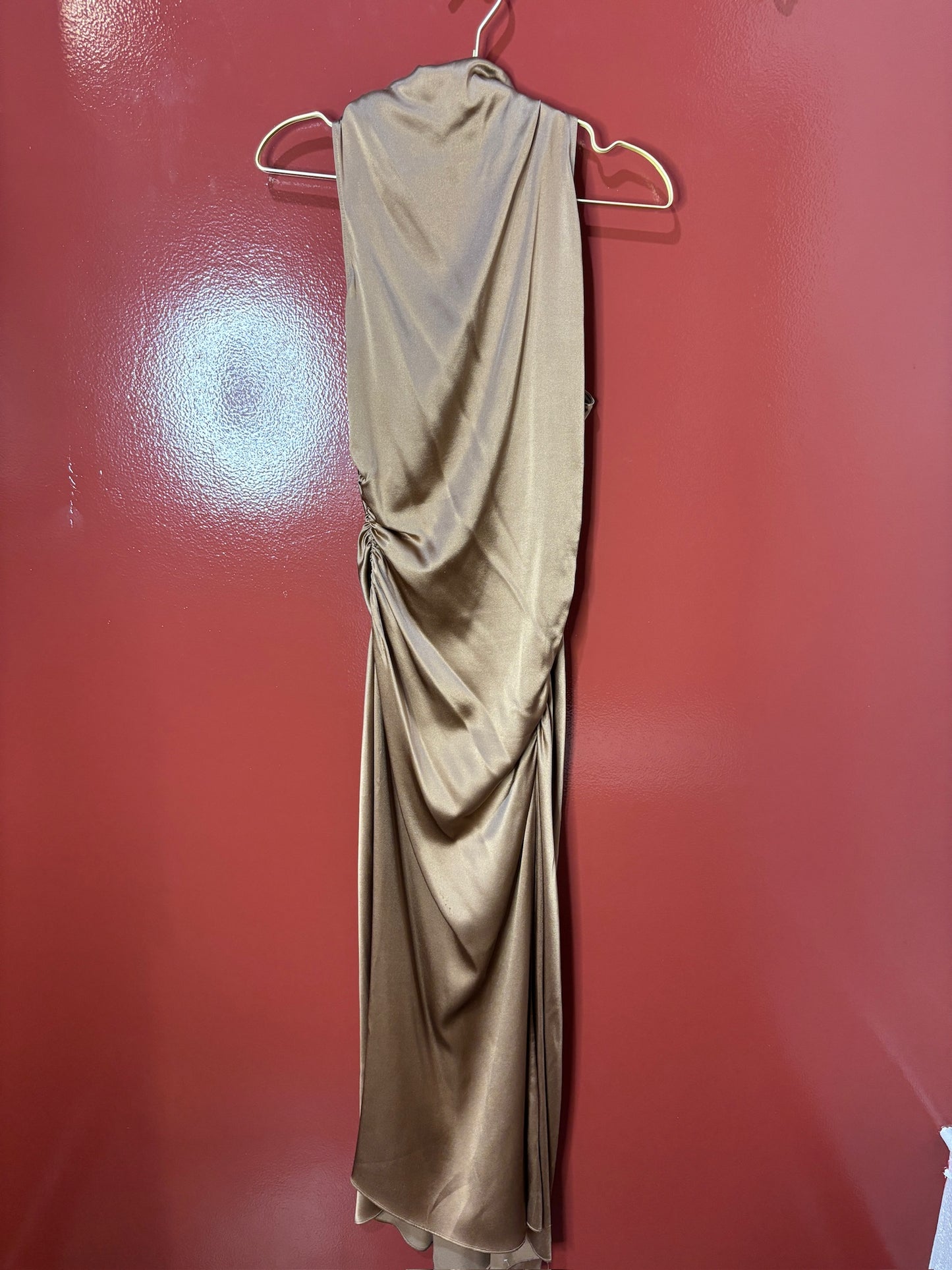 ALC Brown long silk dress