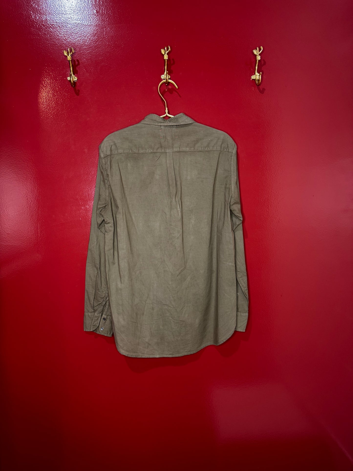 Xirena Green Button Up Long Sleeve S