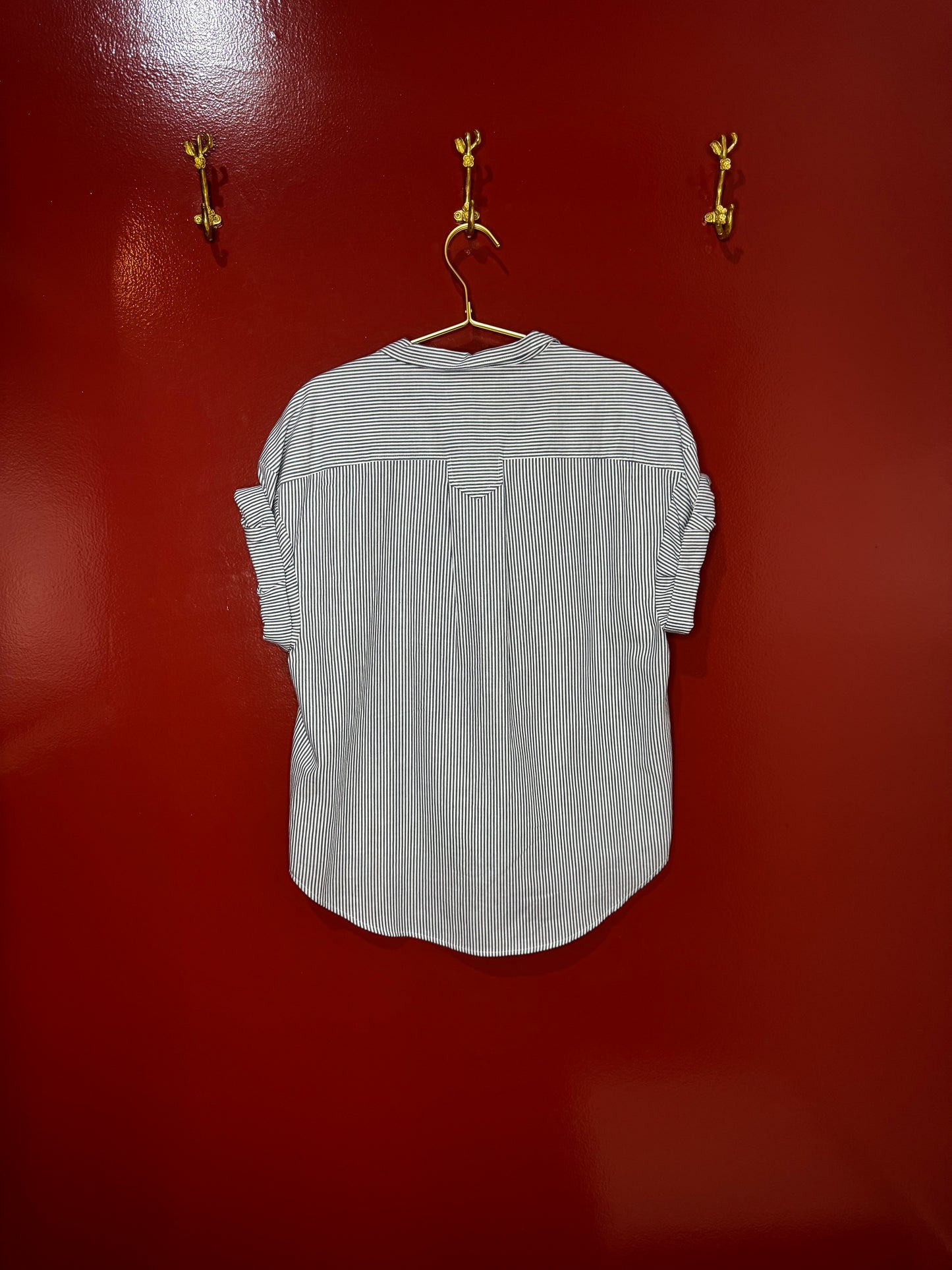 Frame Blue and White Striped Shirt S