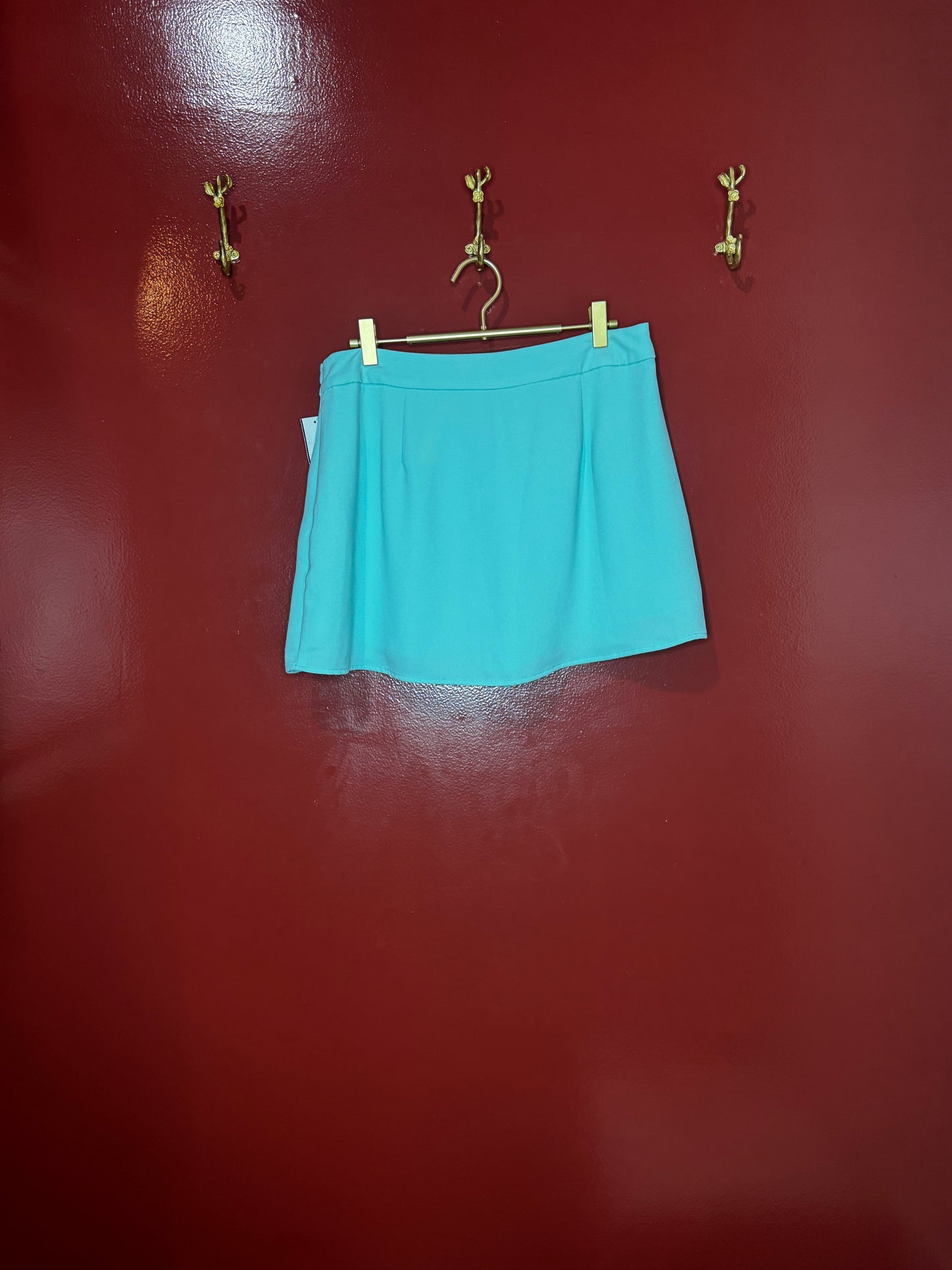Trina Turk Aqua Skirted Shorts 8