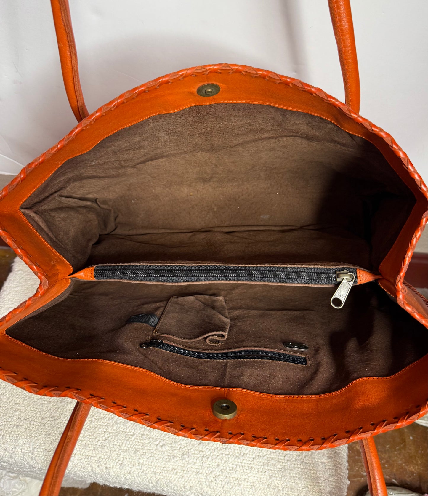 Alexis David Orange Tote Bag