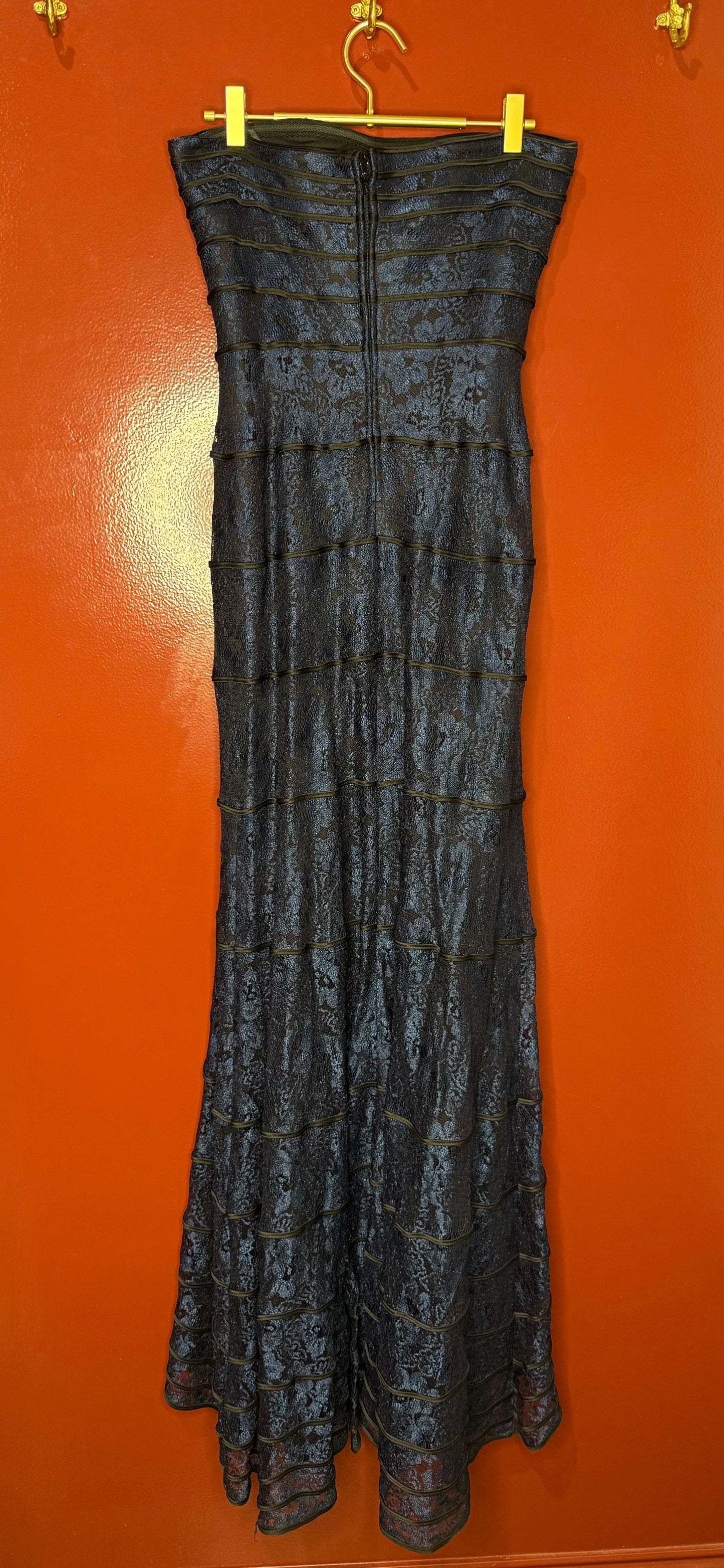 Tadashi Shoj Blue/Black Lace Dress 4