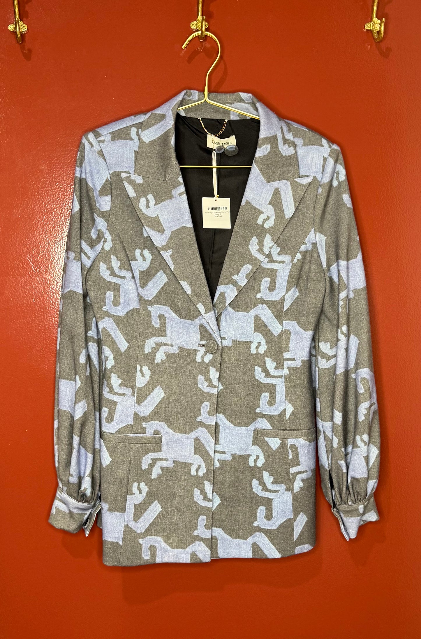 Amir Taghi Horse Print Blazer 8
