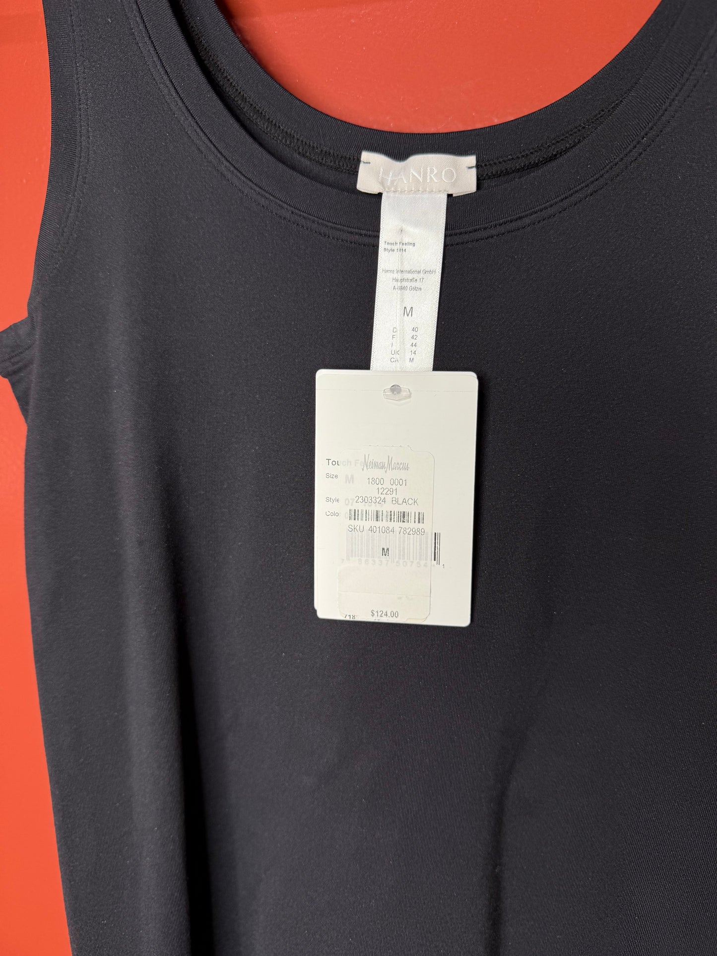 Hanro Black Stretch Tank M