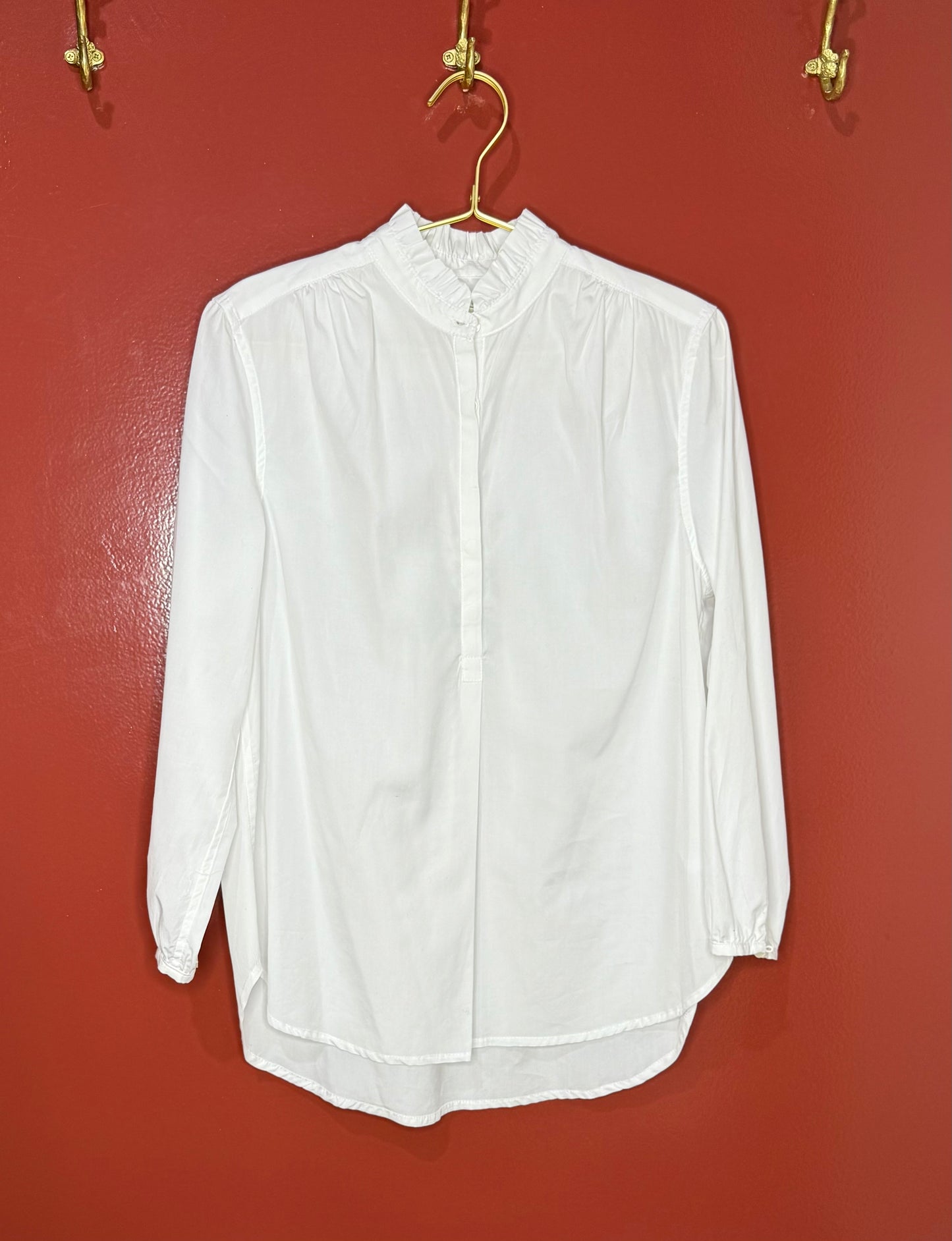 Birds of Paradise White Long Sleeve Top S