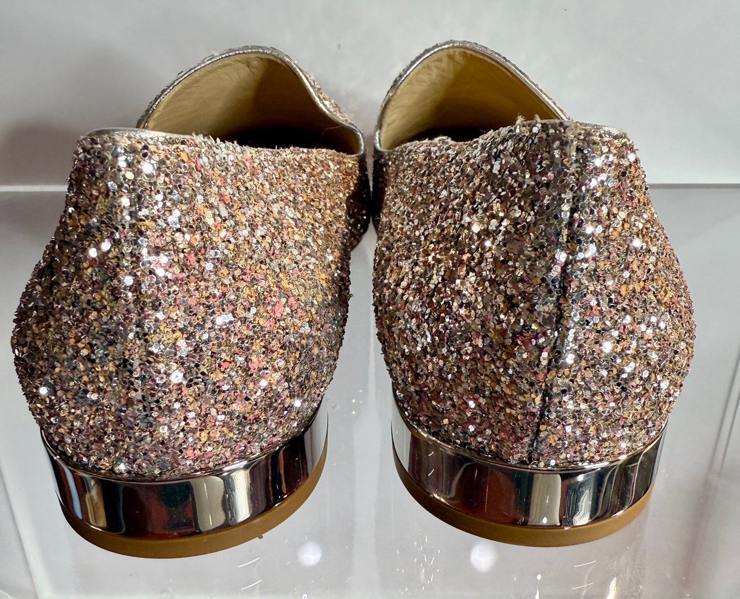 Jimmy Choo Silver Loafers 39