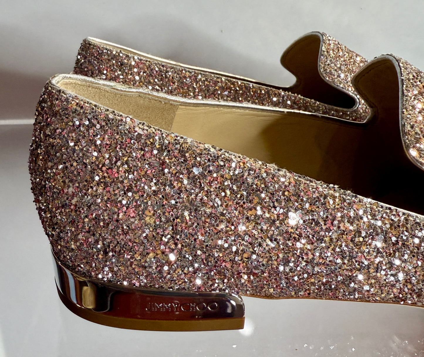 Jimmy Choo Silver Loafers 39