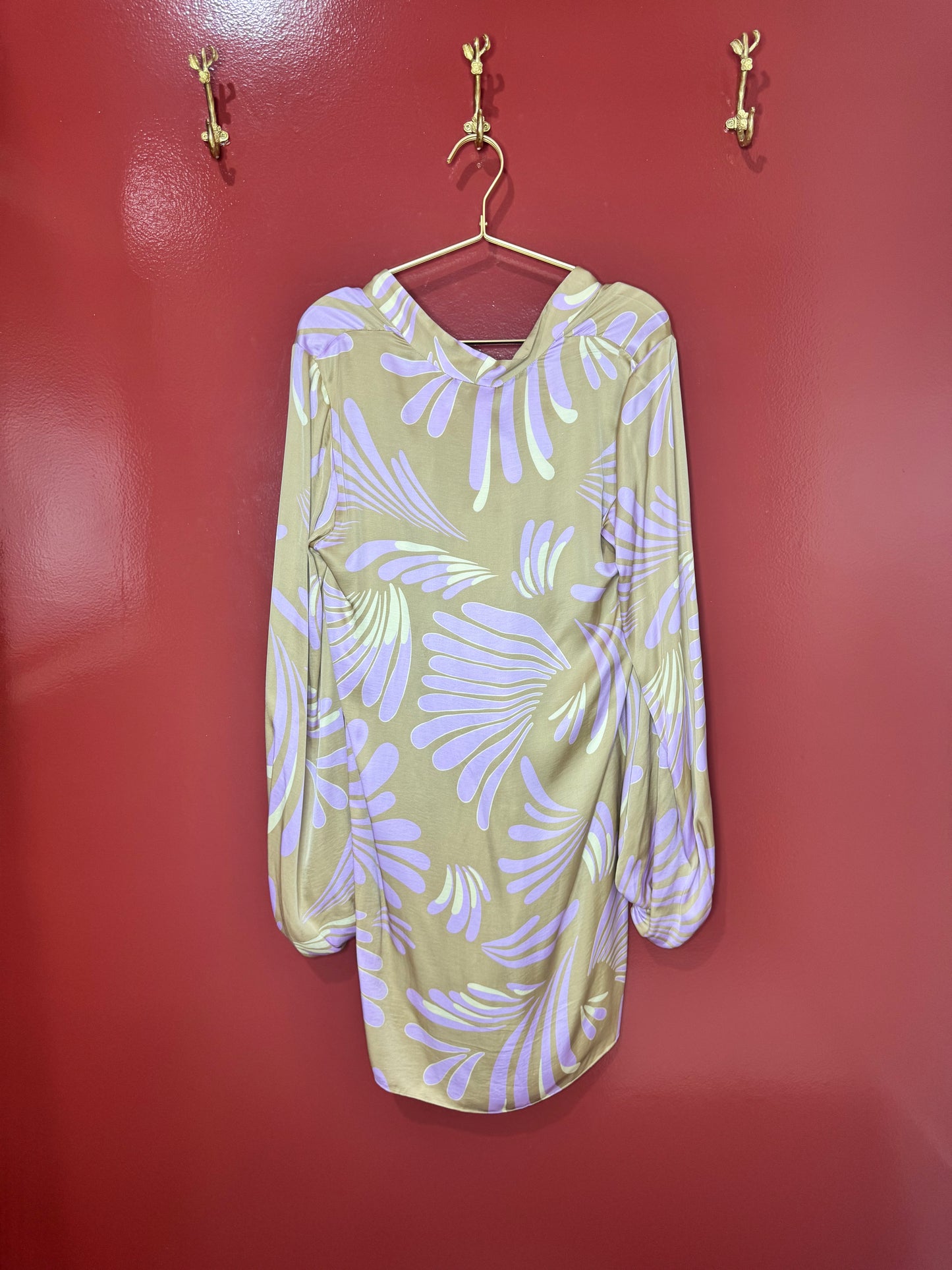 Alexis Purple/Tan Floral Top M