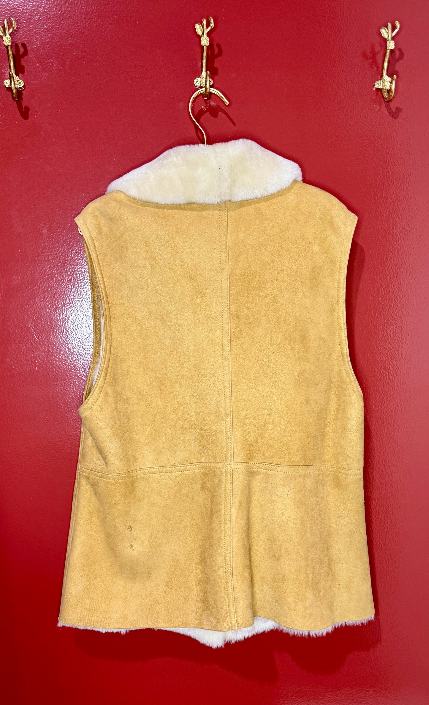 Revillon Suede & Shearling Vest M