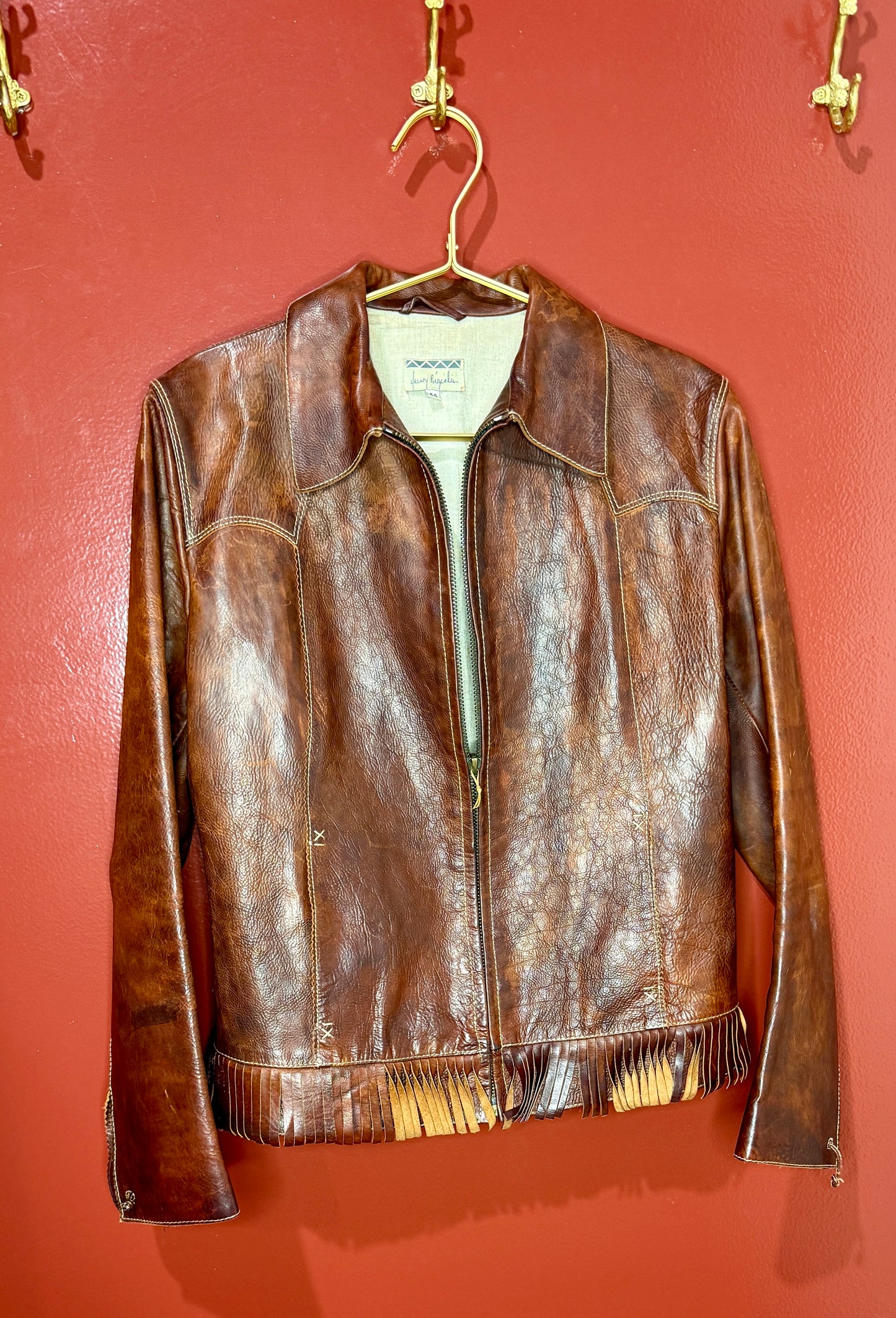 Henry Requerli Leather Jacket with Fringe