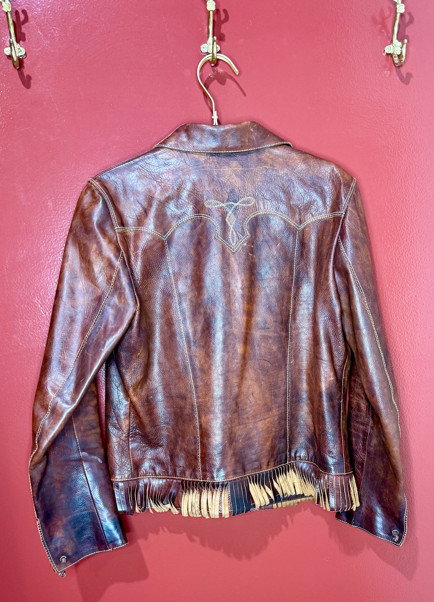 Henry Requerli Leather Jacket with Fringe