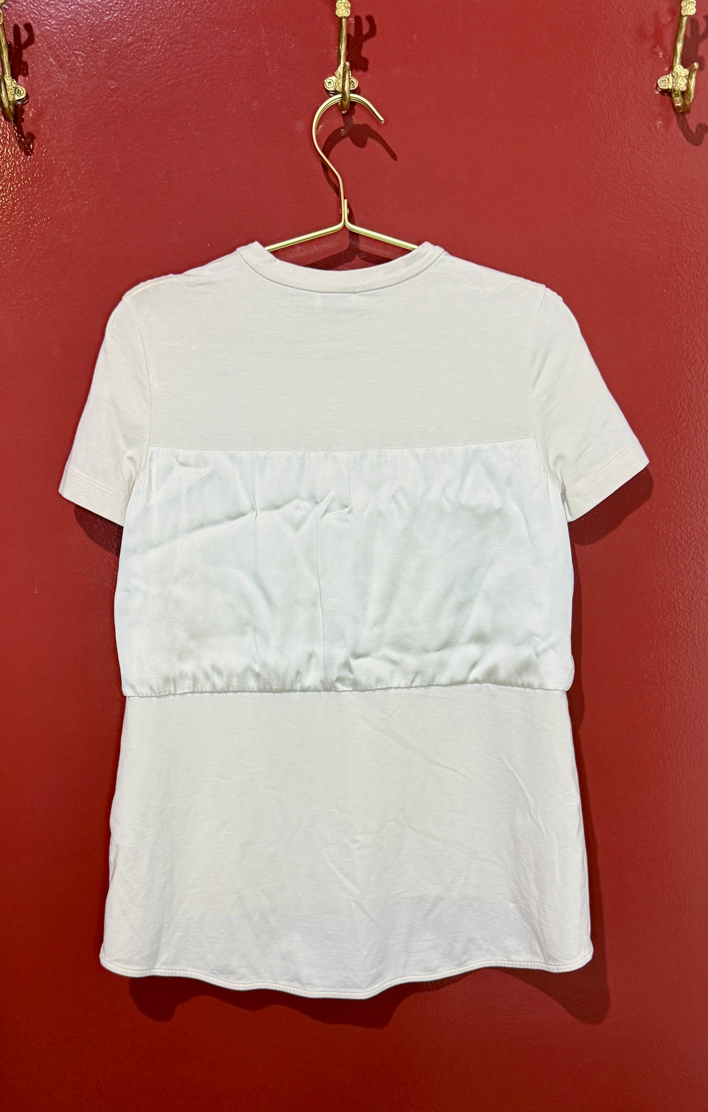 Brunello Cucinelli Crew Neck Ivory Short Top S