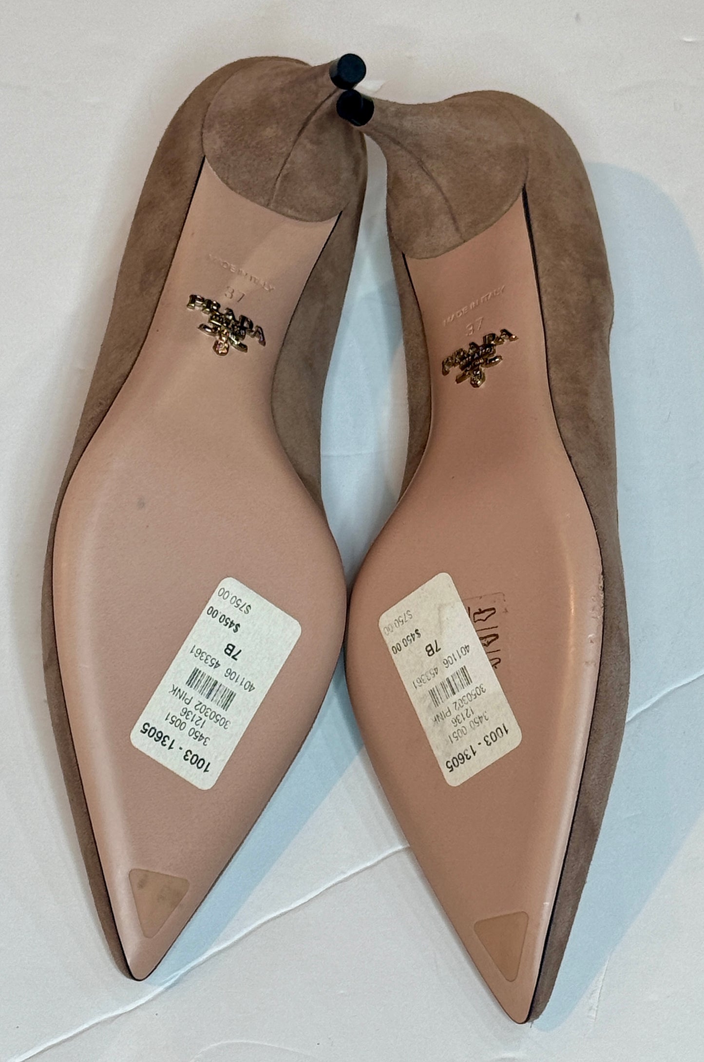 Prada Brown Suede Kitten Heels 37