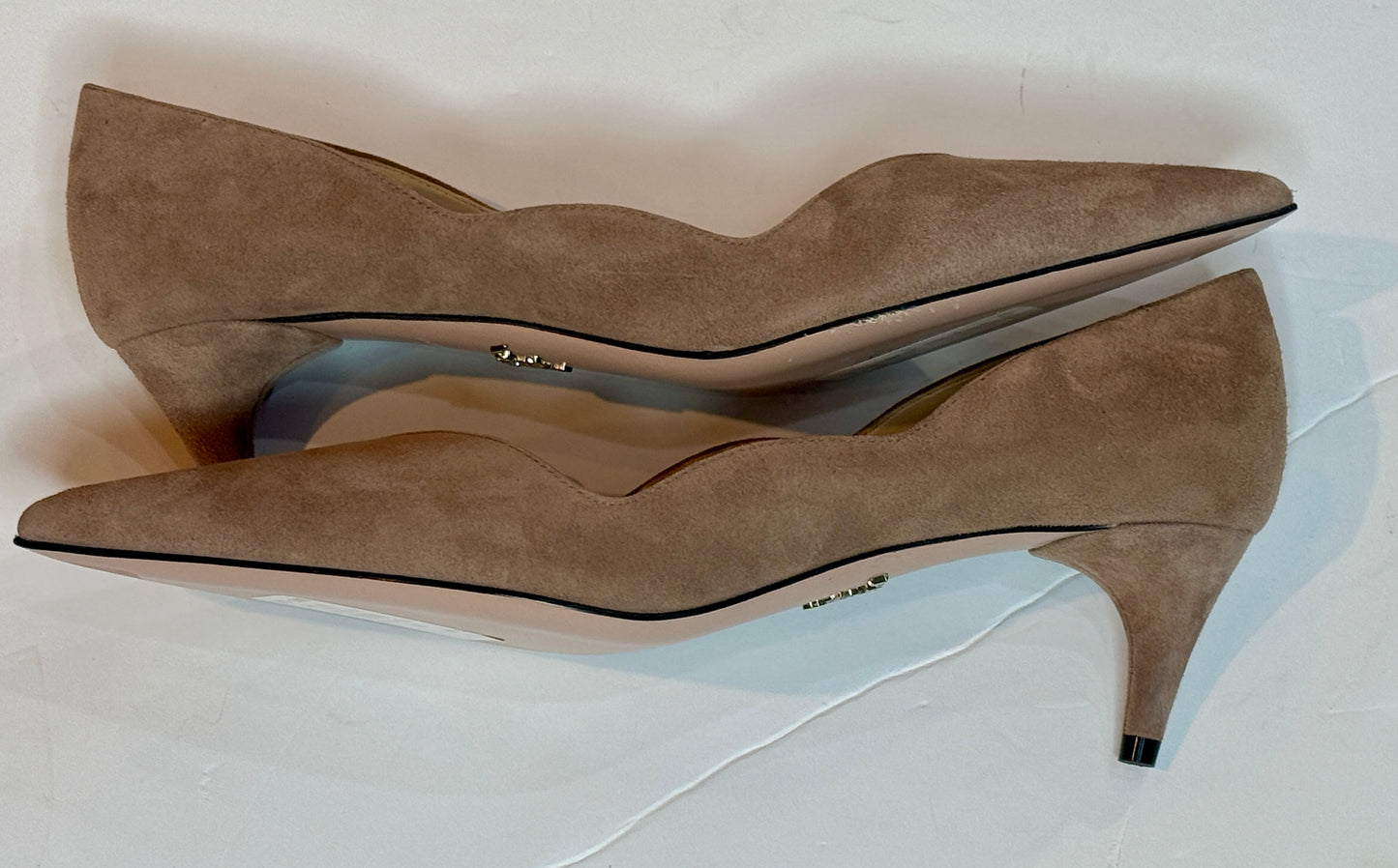 Prada Brown Suede Kitten Heels 37