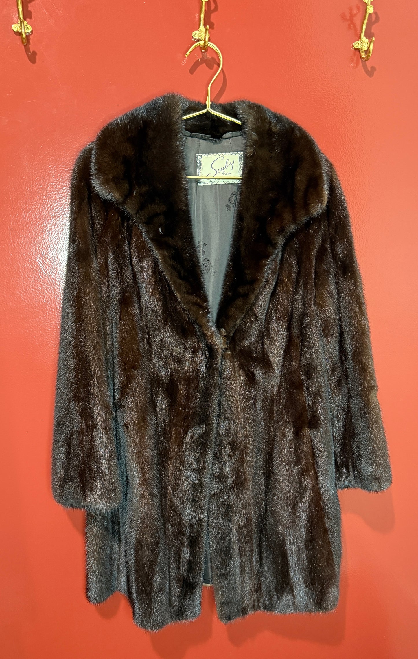Scuby Furs Dark Brown Mink Fur Coat M