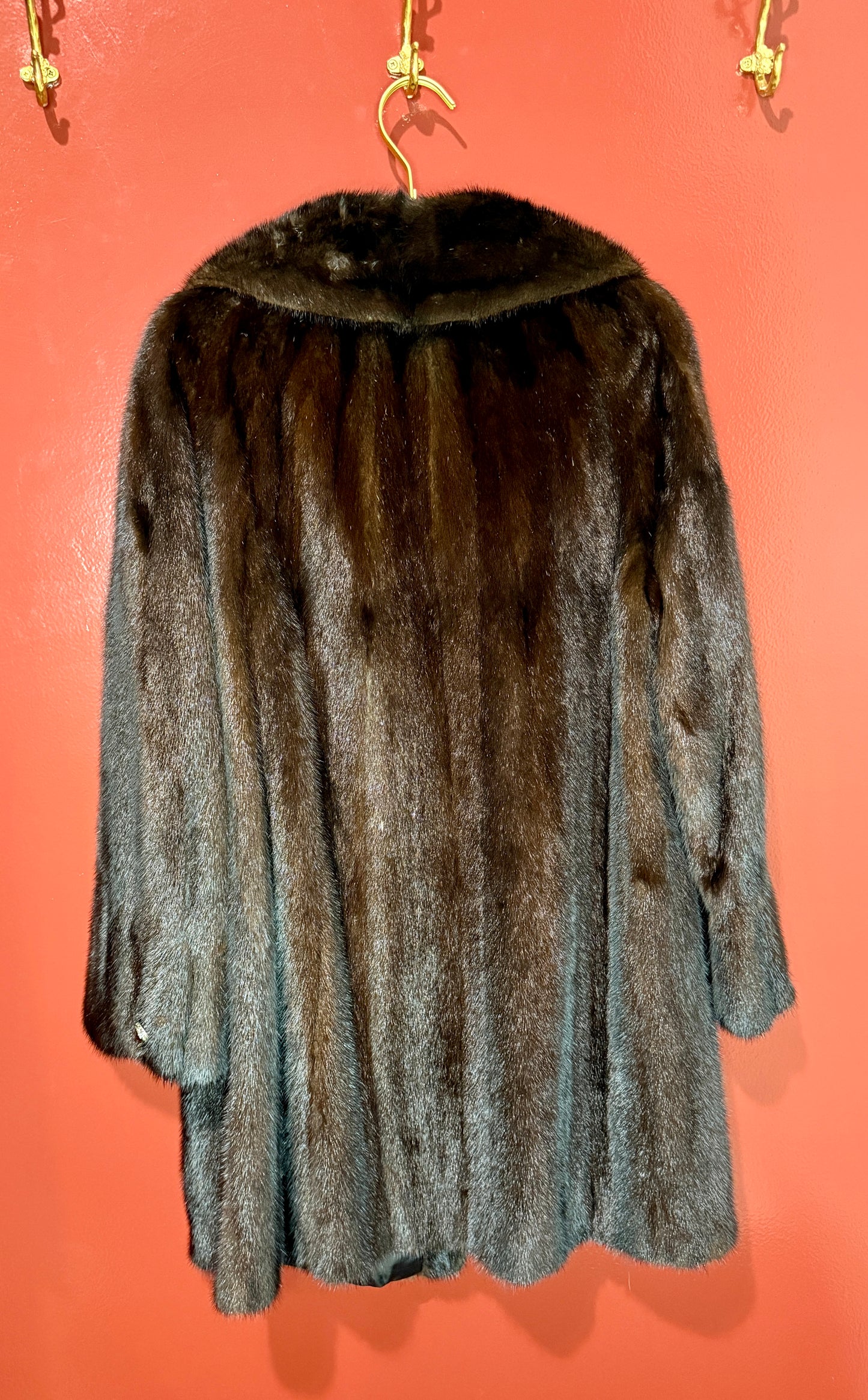 Scuby Furs Dark Brown Mink Fur Coat M