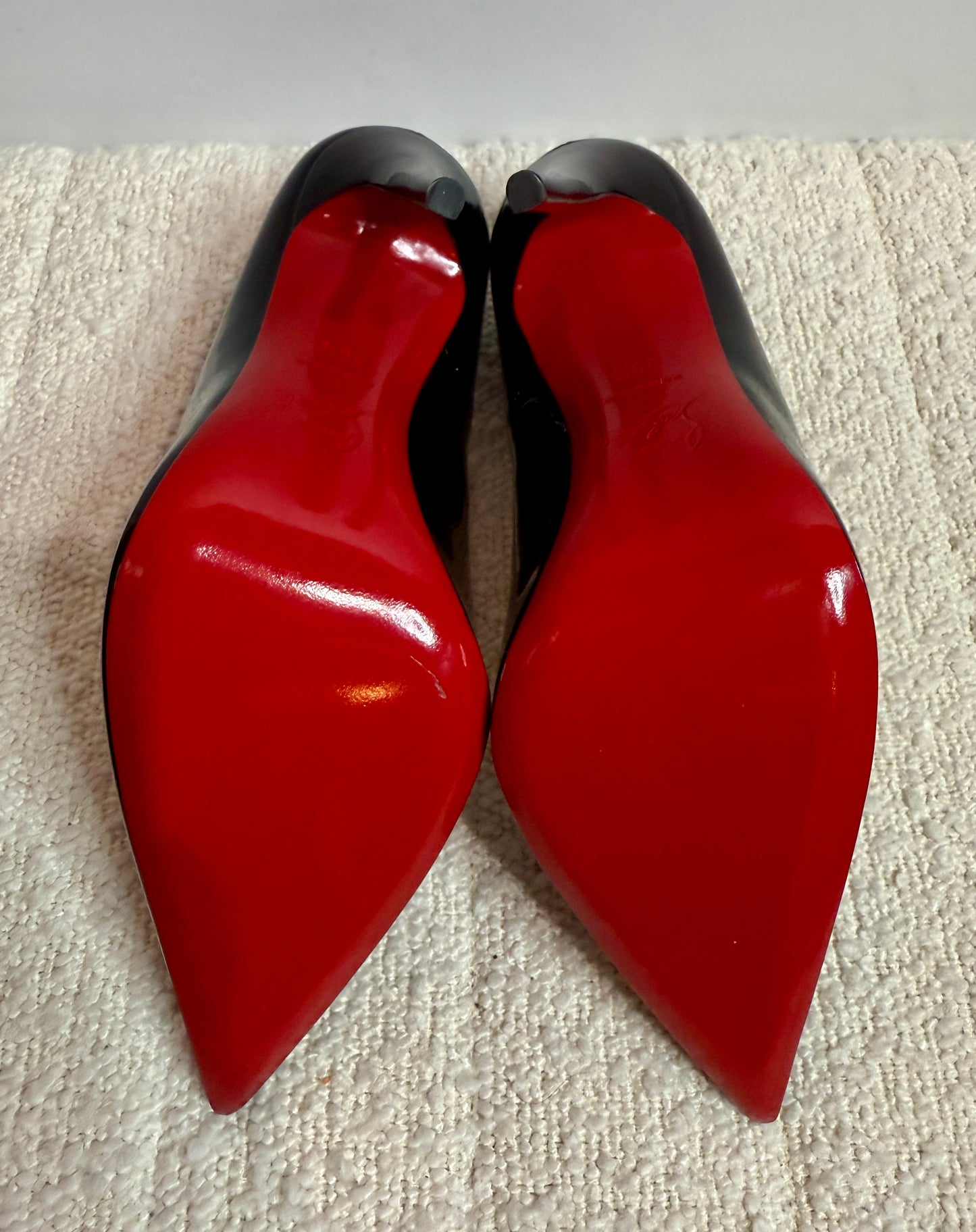 Christian Louboutin So Kate Black Patent Heels 39.5
