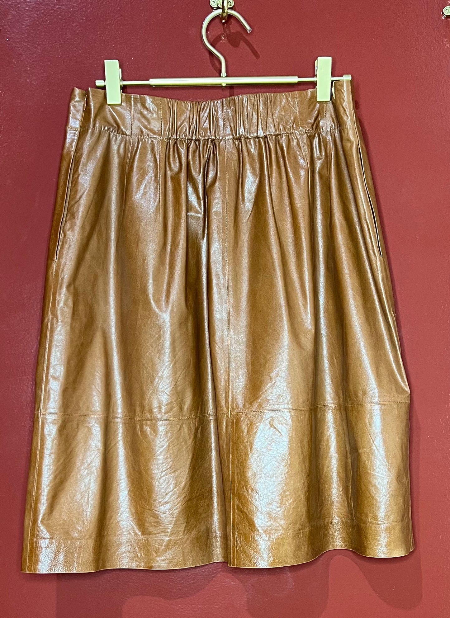 Lafayette 148 Leather Skirt 8
