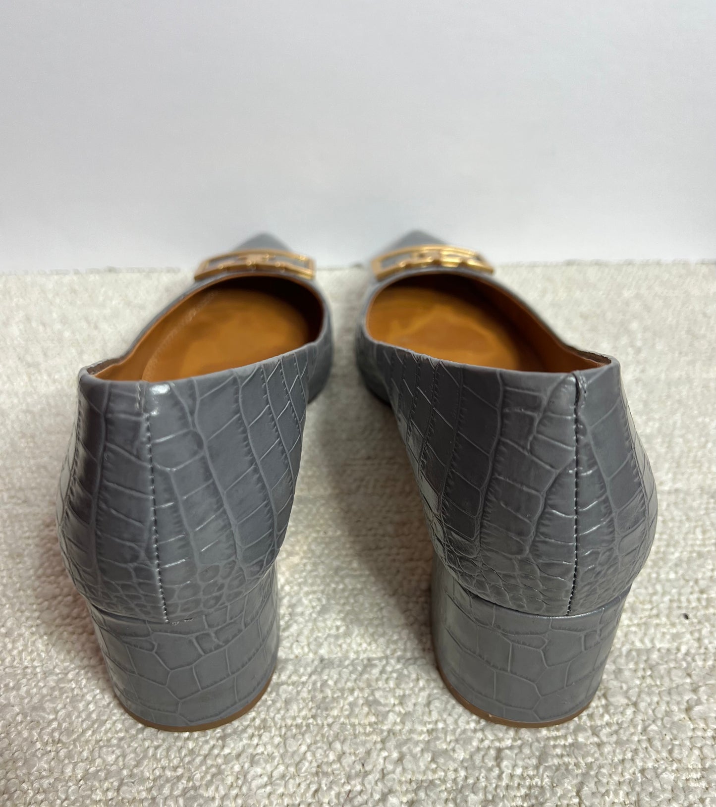 Tory Burch GiGi Croc Block Heels 8.5