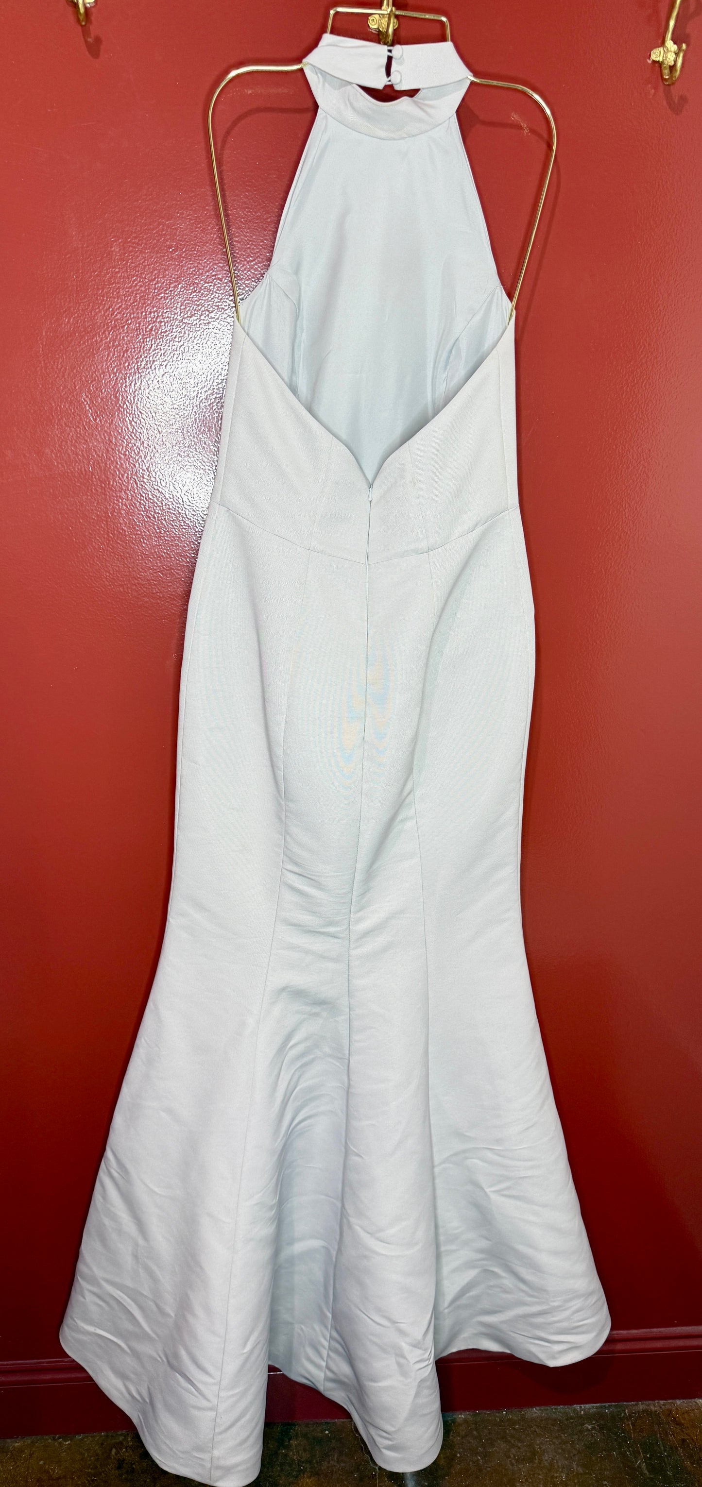 Amsale Grey Halter Formal Dress 10