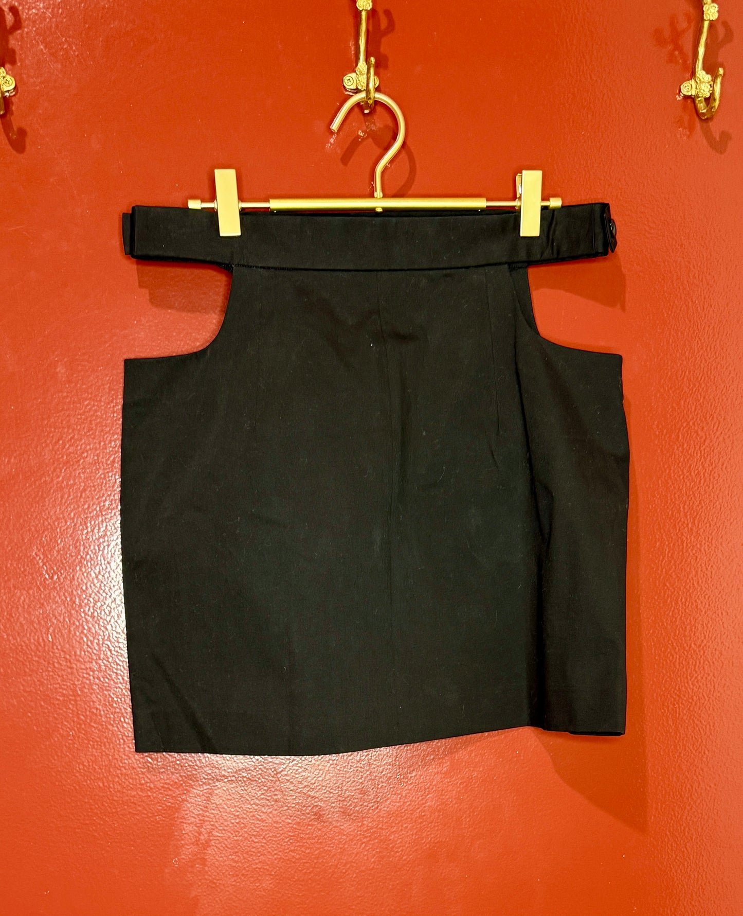 Helmut Lang Black Skirt Hip Cut-Outs 8