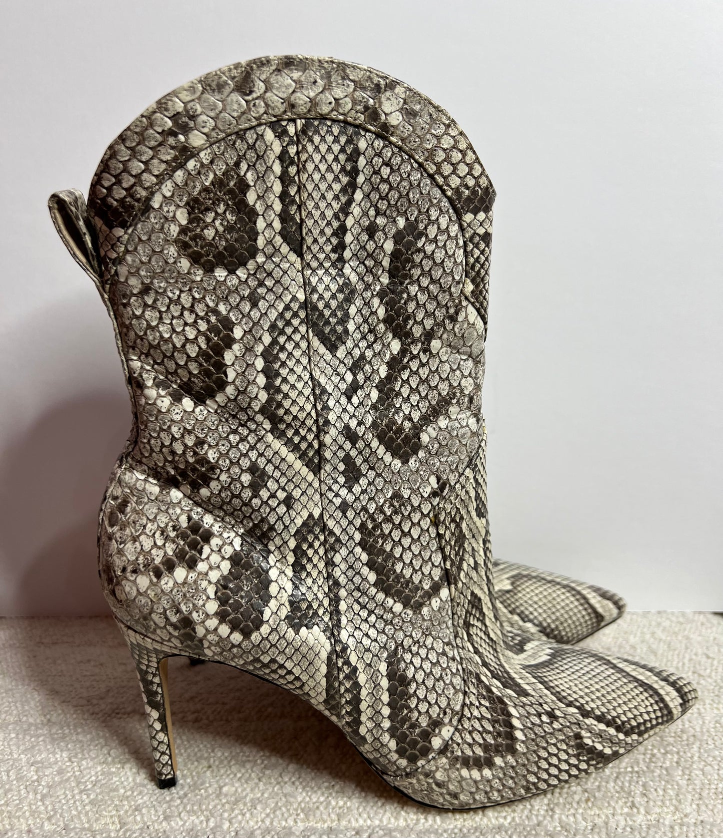 Alexandre Birman Python Pointed Boots 39 1/2