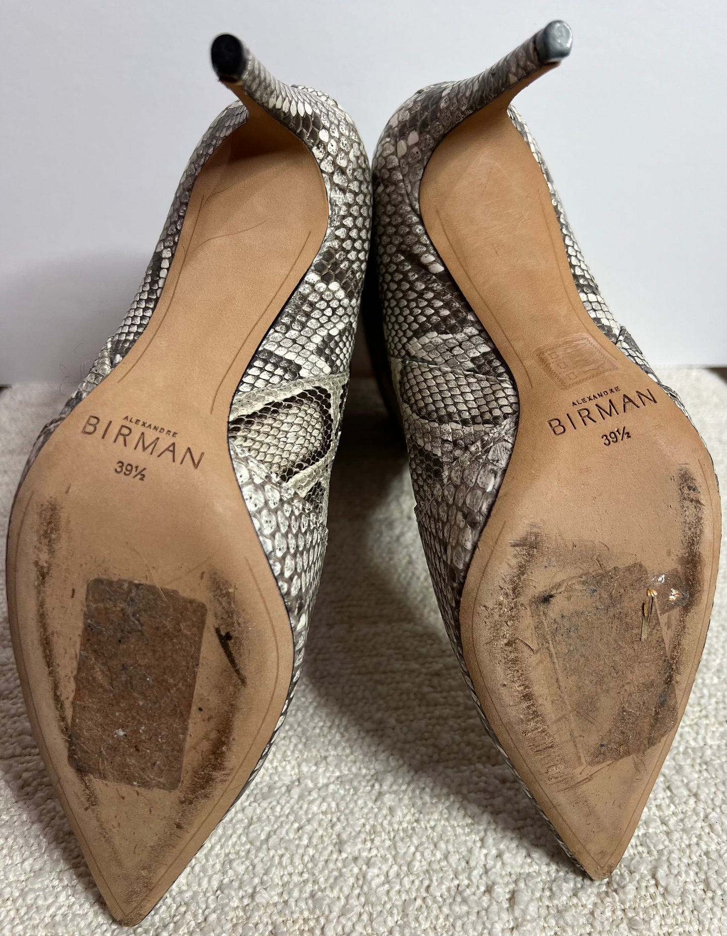 Alexandre Birman Python Pointed Boots 39 1/2