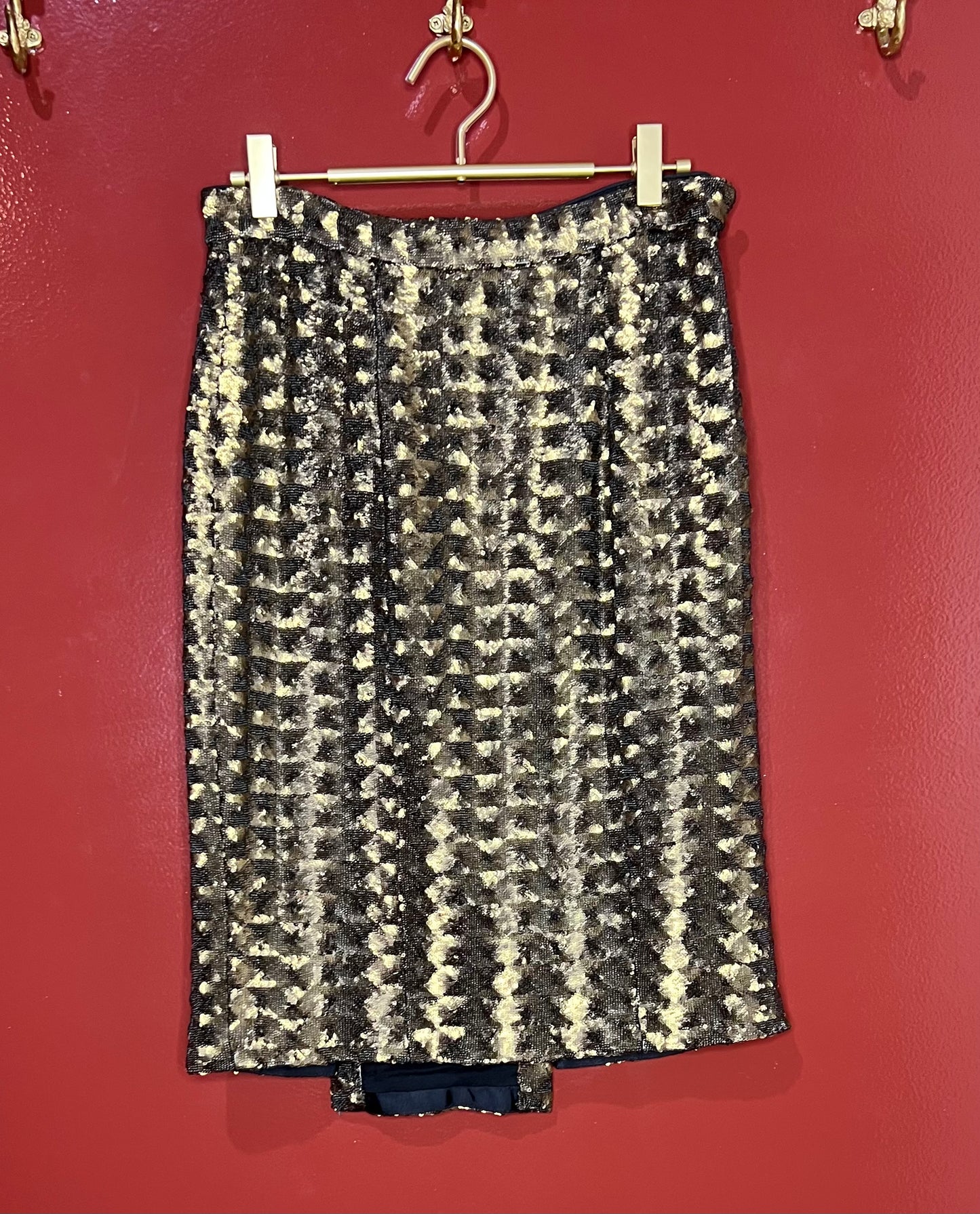 Hunter Dixon Gold Sequin Skirt 4
