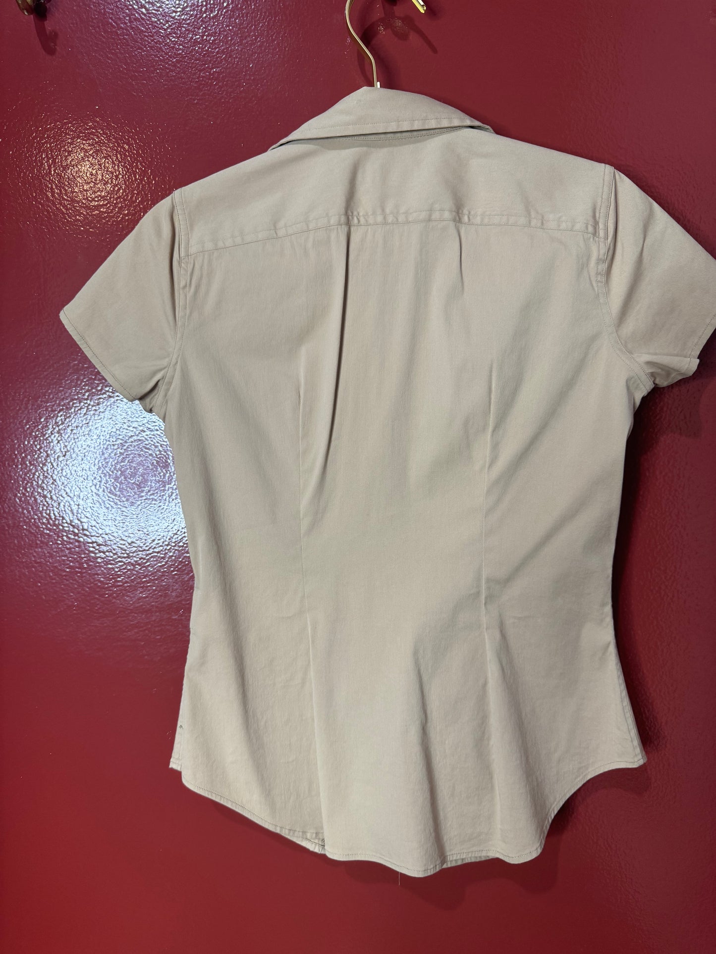 Polo Ralph Lauren Tan Button Down Top 0
