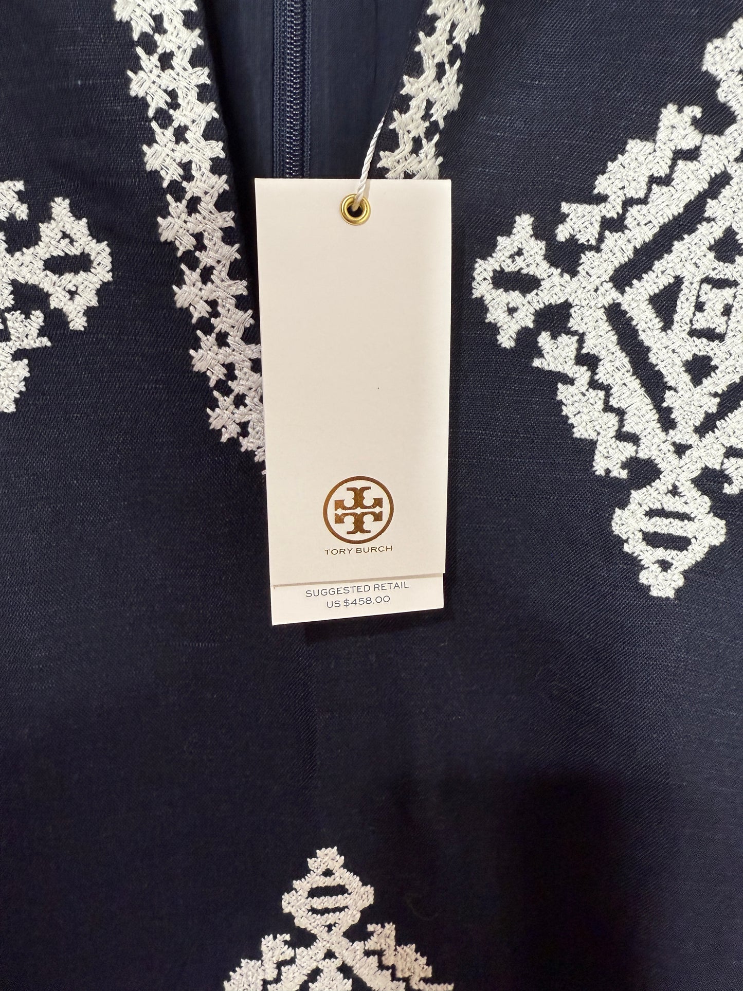 Tory Burch Navy/Cream Dress S