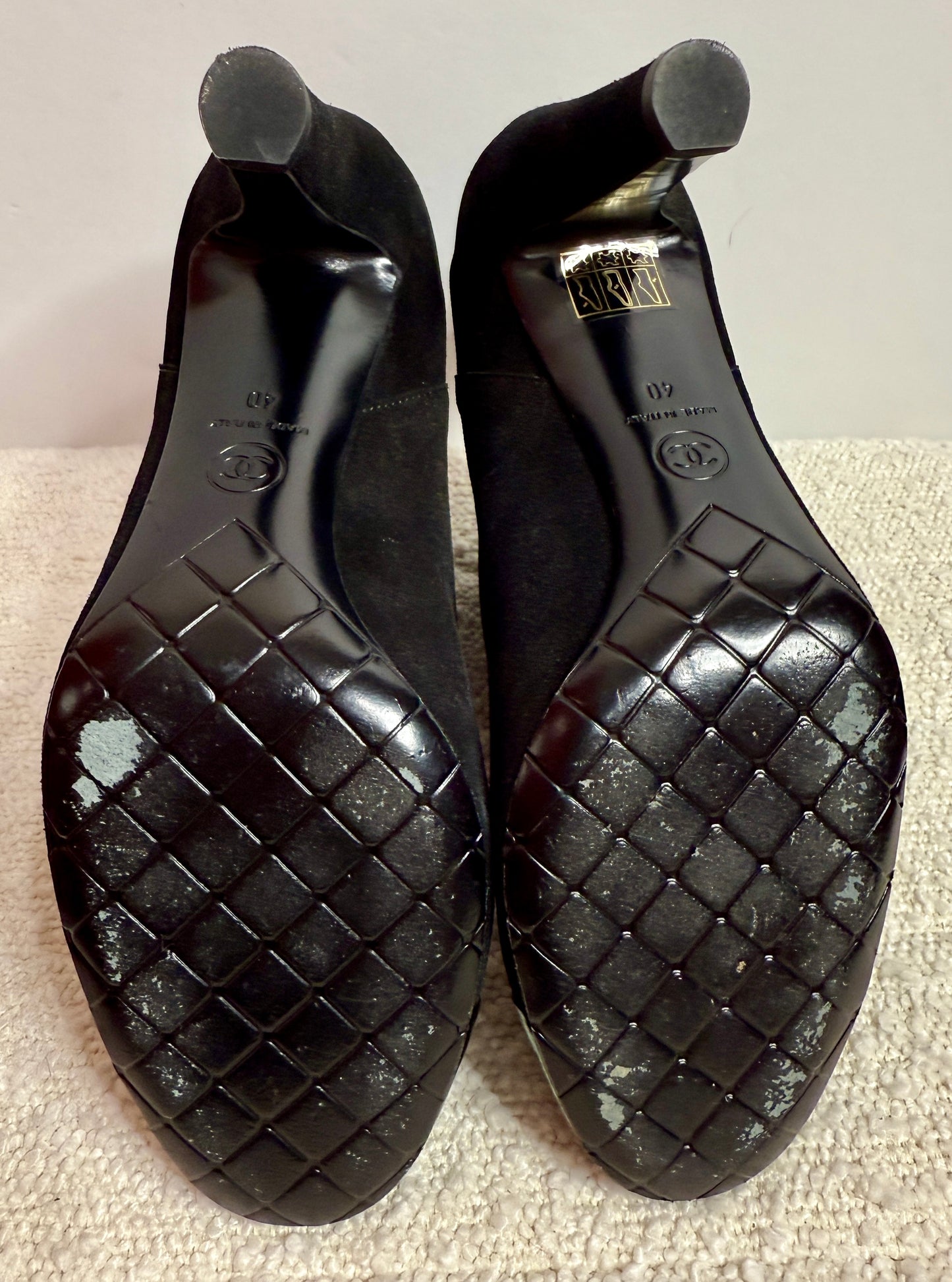 Chanel Black/Gold Ankle Boot 40