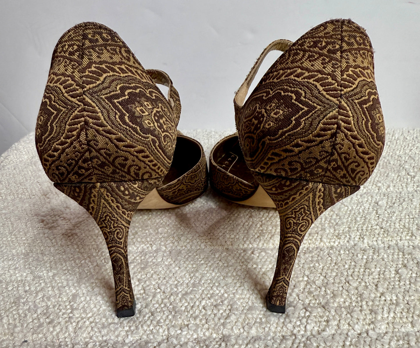 Manolo Blahnik Persian Cloth Heels 37