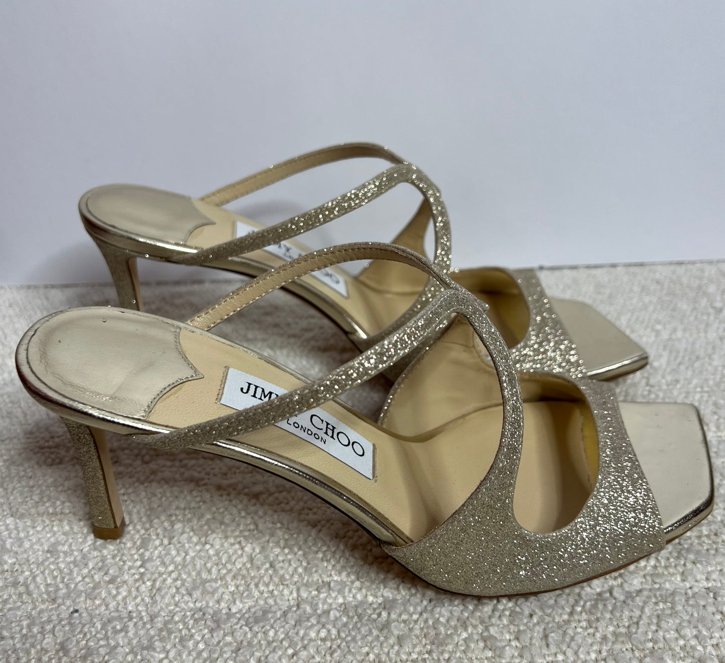 Jimmy Choo Gold Glitter Heel 37
