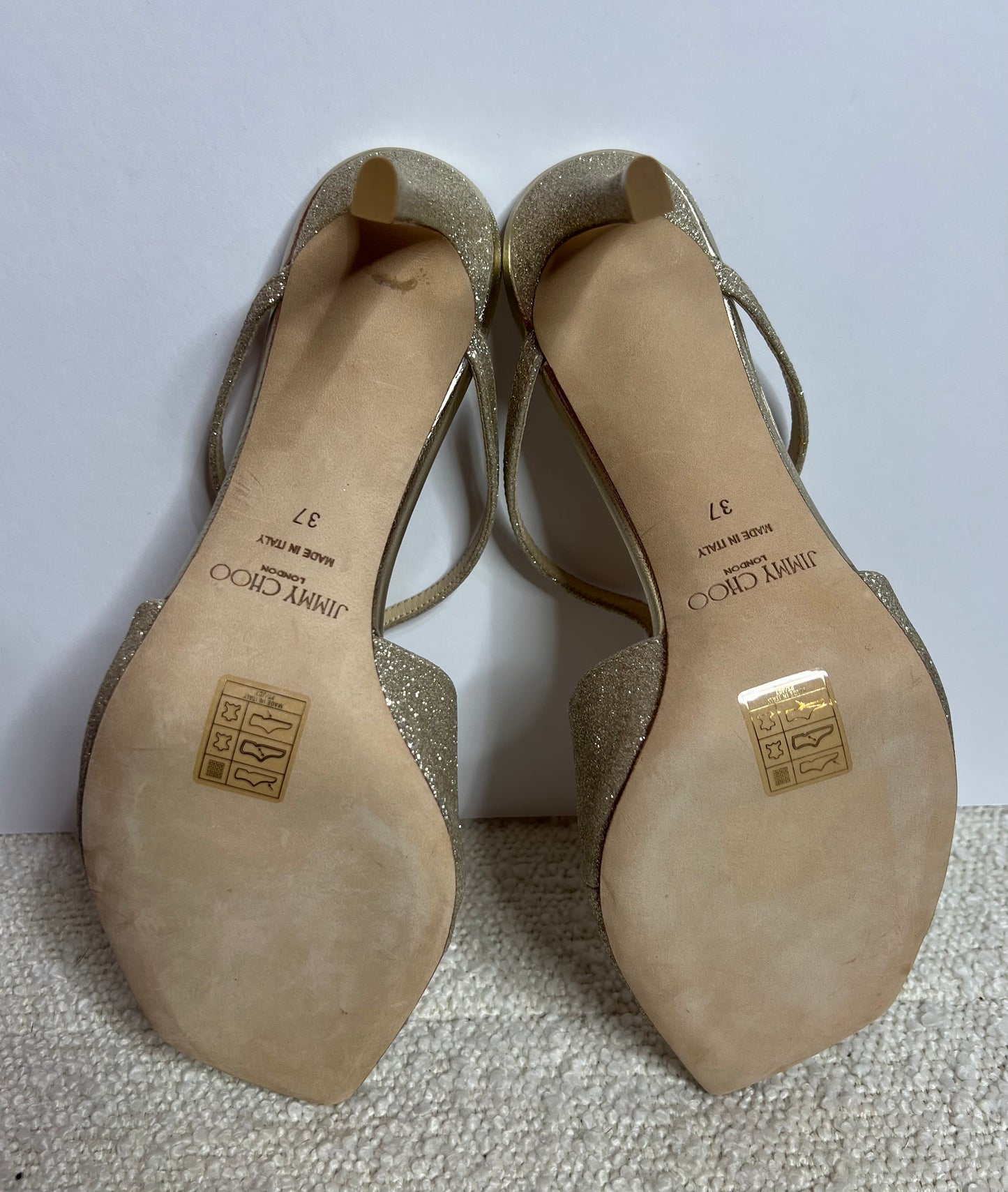 Jimmy Choo Gold Glitter Heel 37