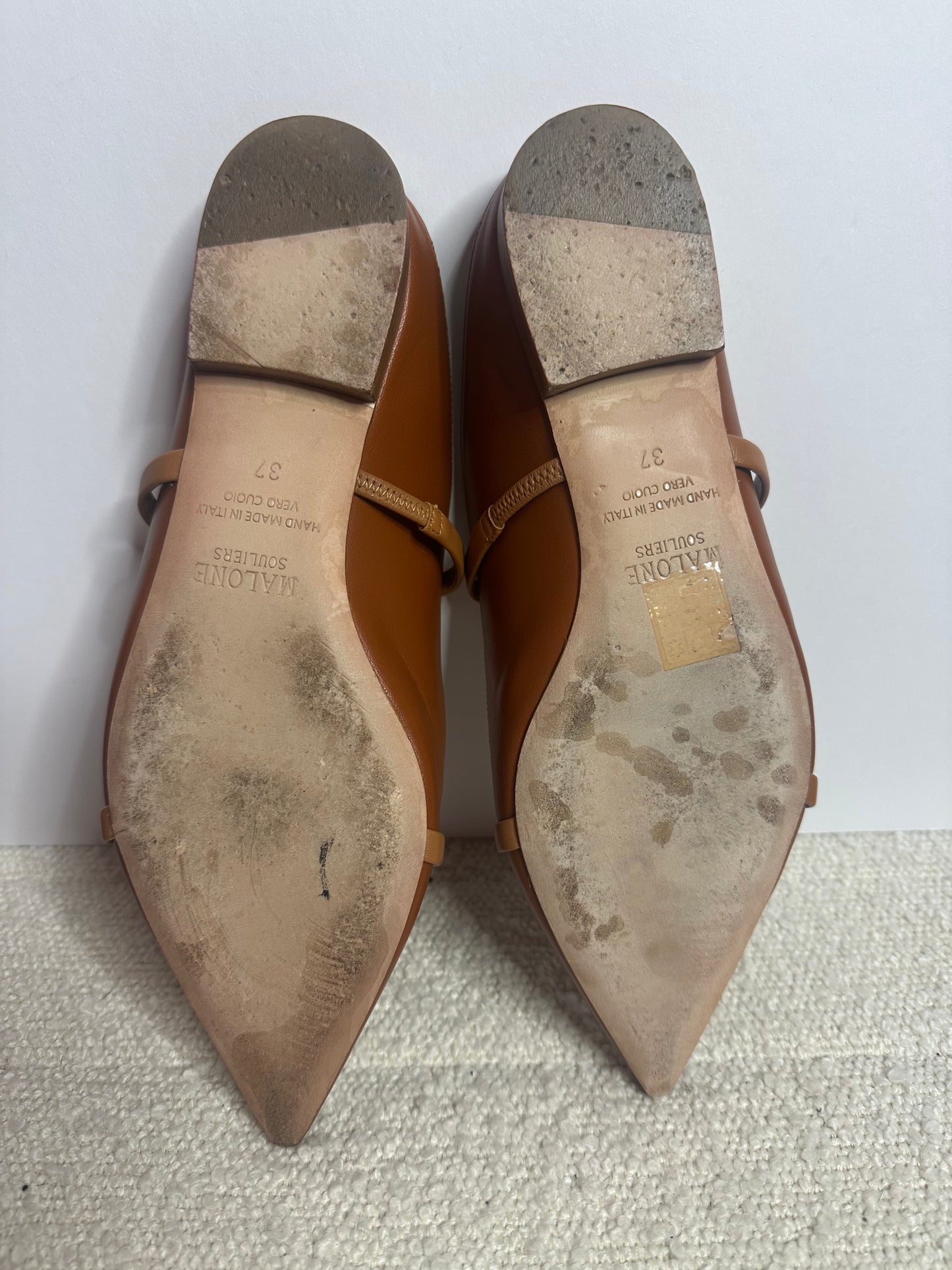 Malone Souliers Brown Leather Flats 37