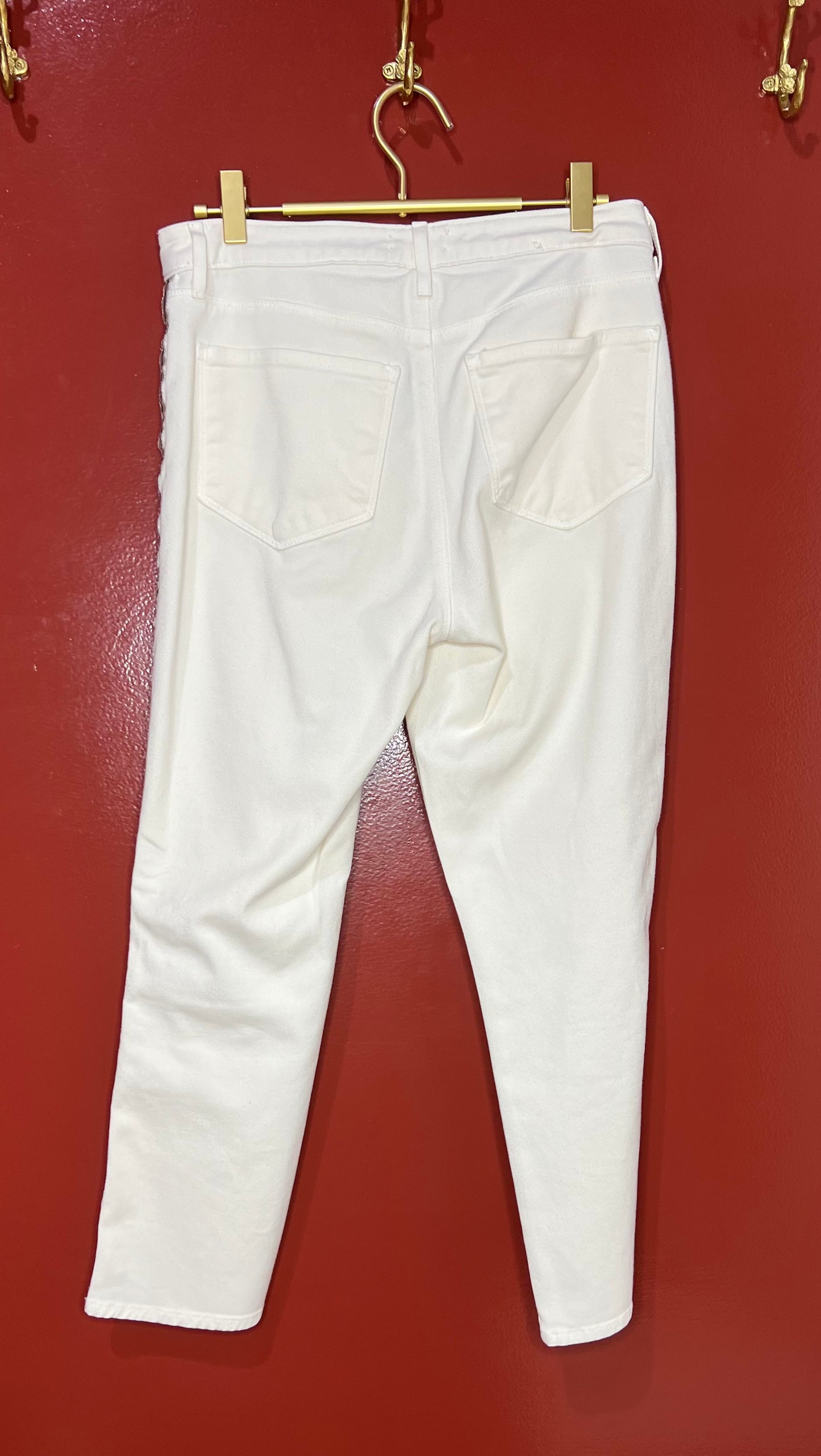 Lagence White Striped Detail Jean 28