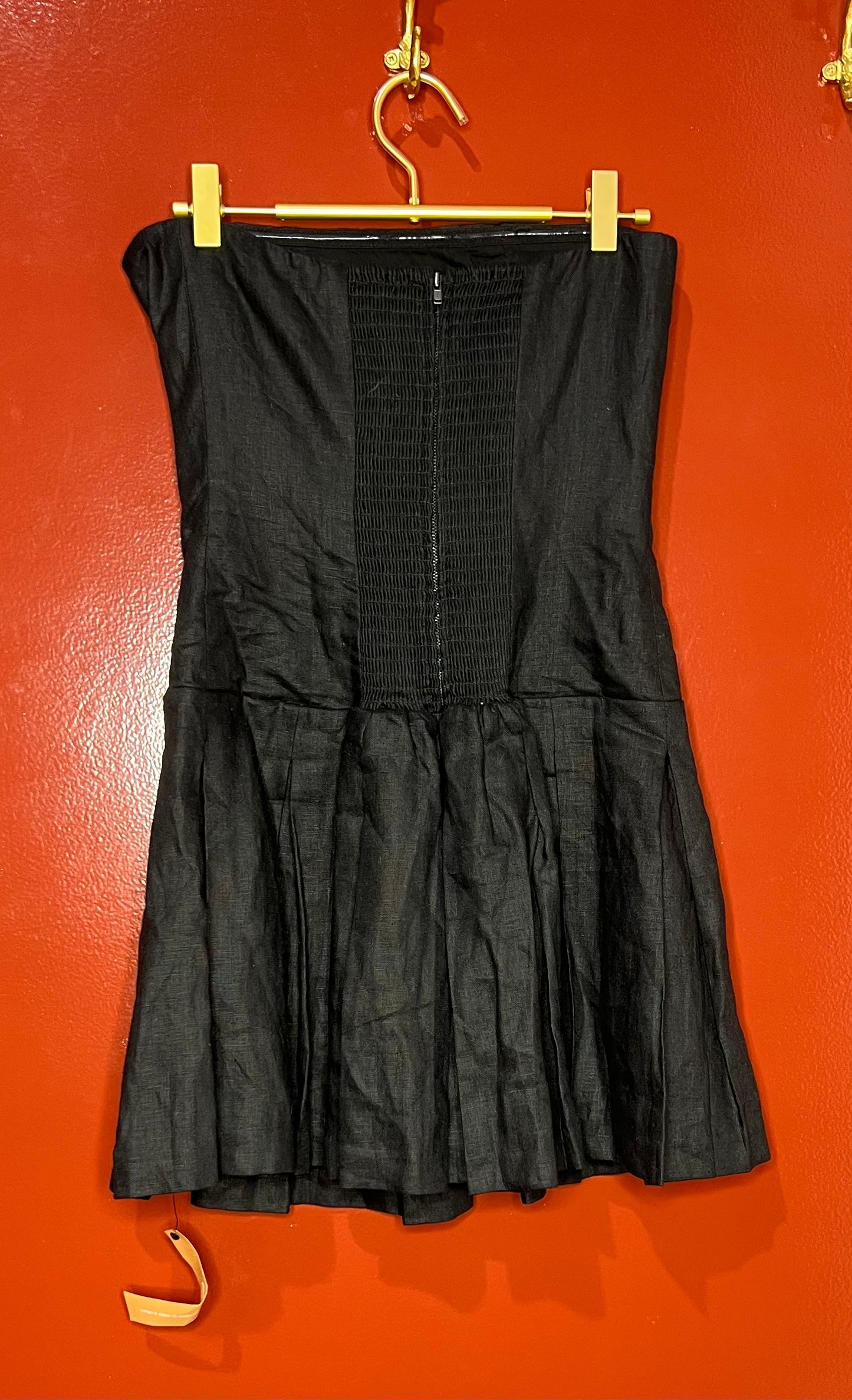 Reformation Black Linen Mini Dress 6
