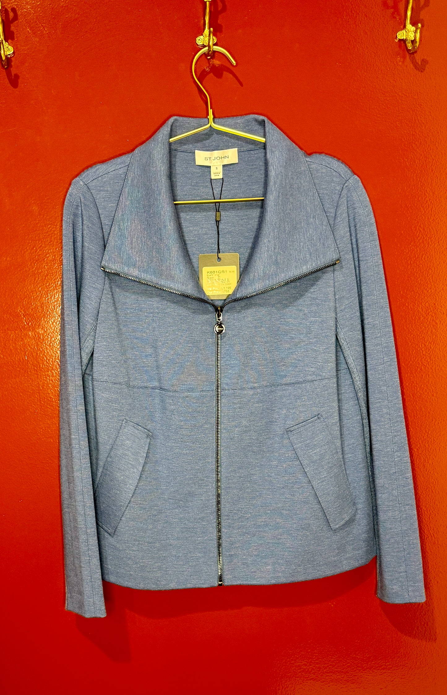 St. John Blue Melange Jacket S