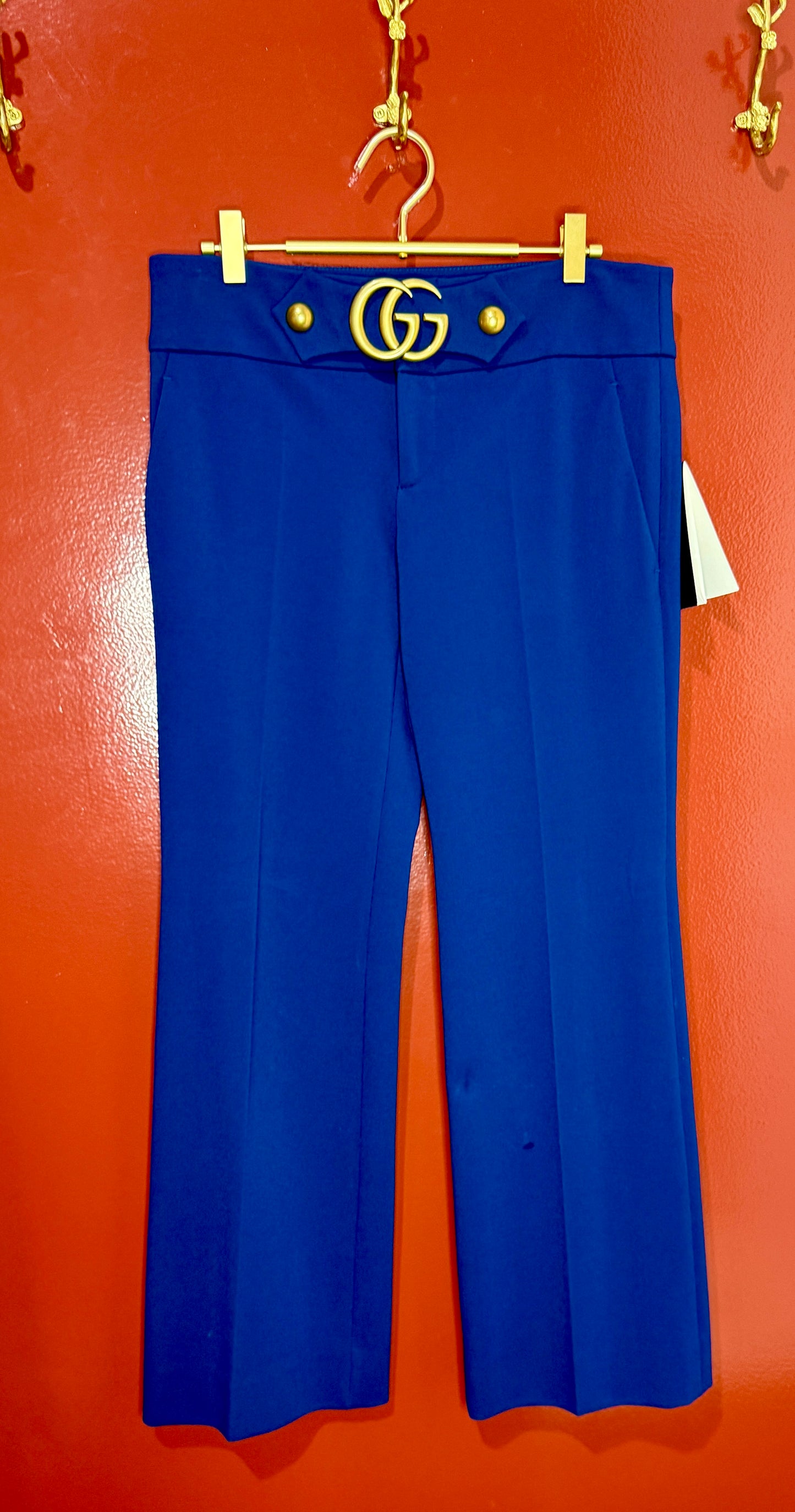 Gucci Blue Agats Compact Stretch Trousers 42