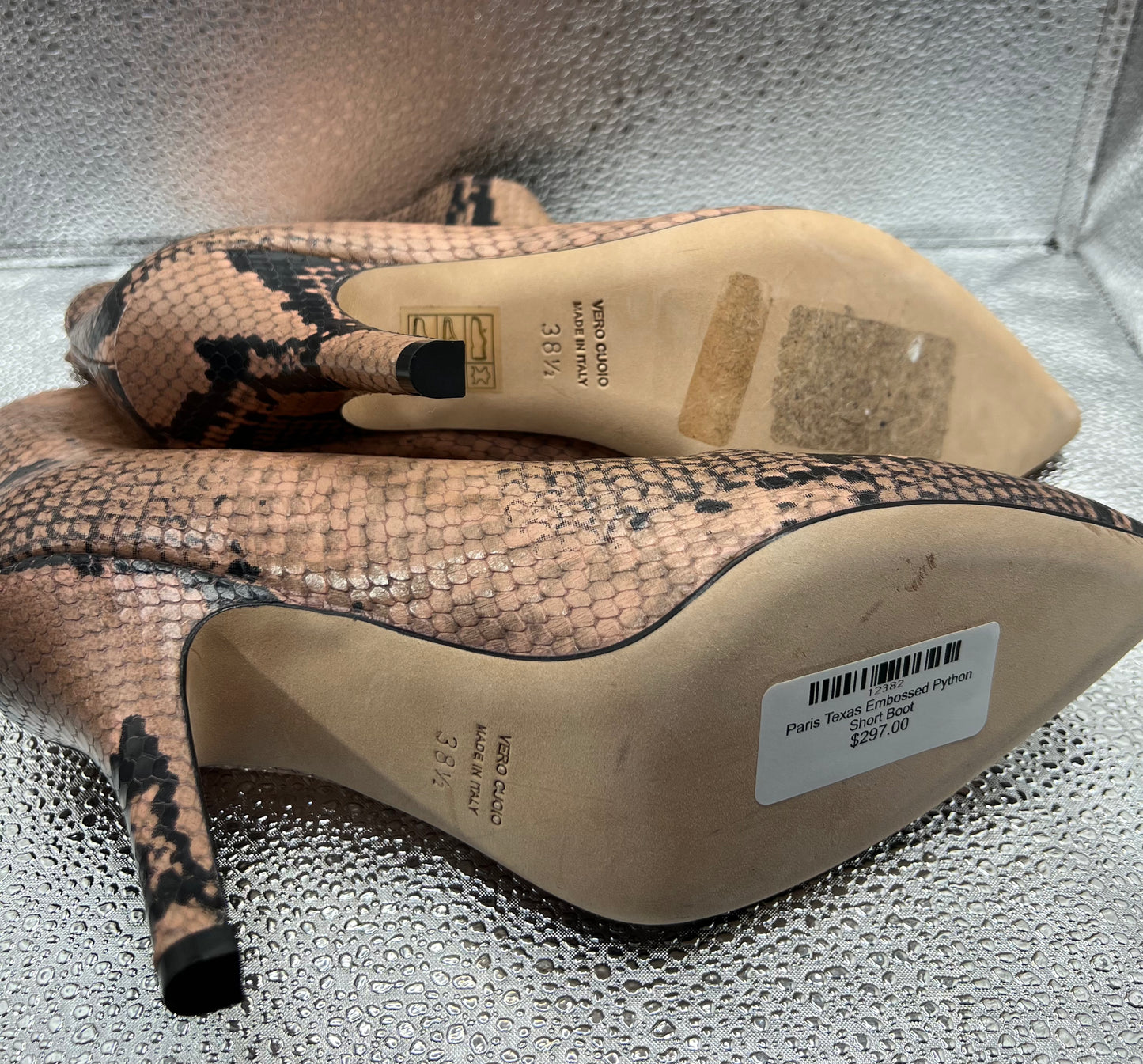 Paris Texas Embossed Python Short Boot